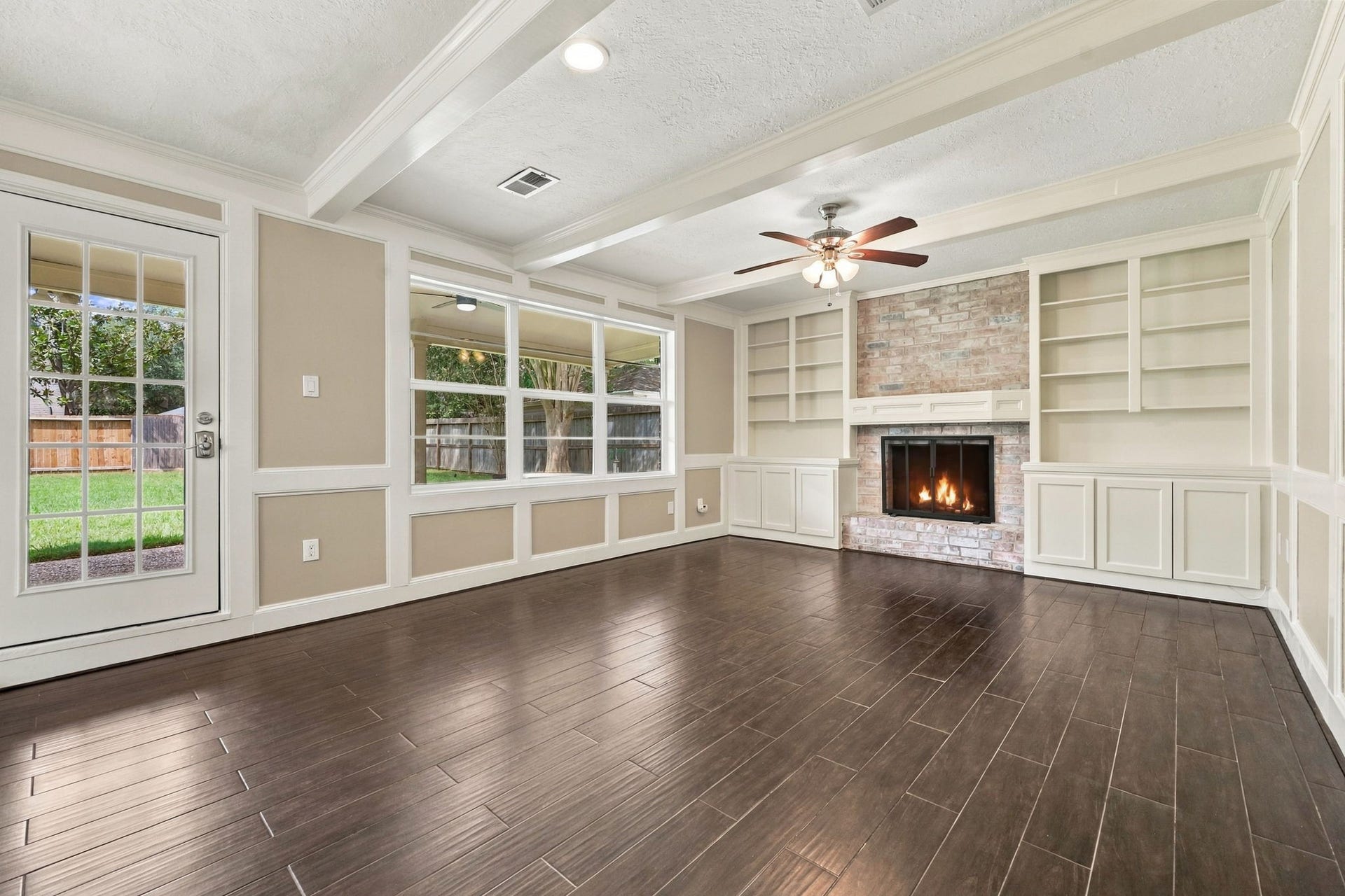 11310 Olympia Drive, Houston, TX 77077 Another view of this spacious Den and fireplace.