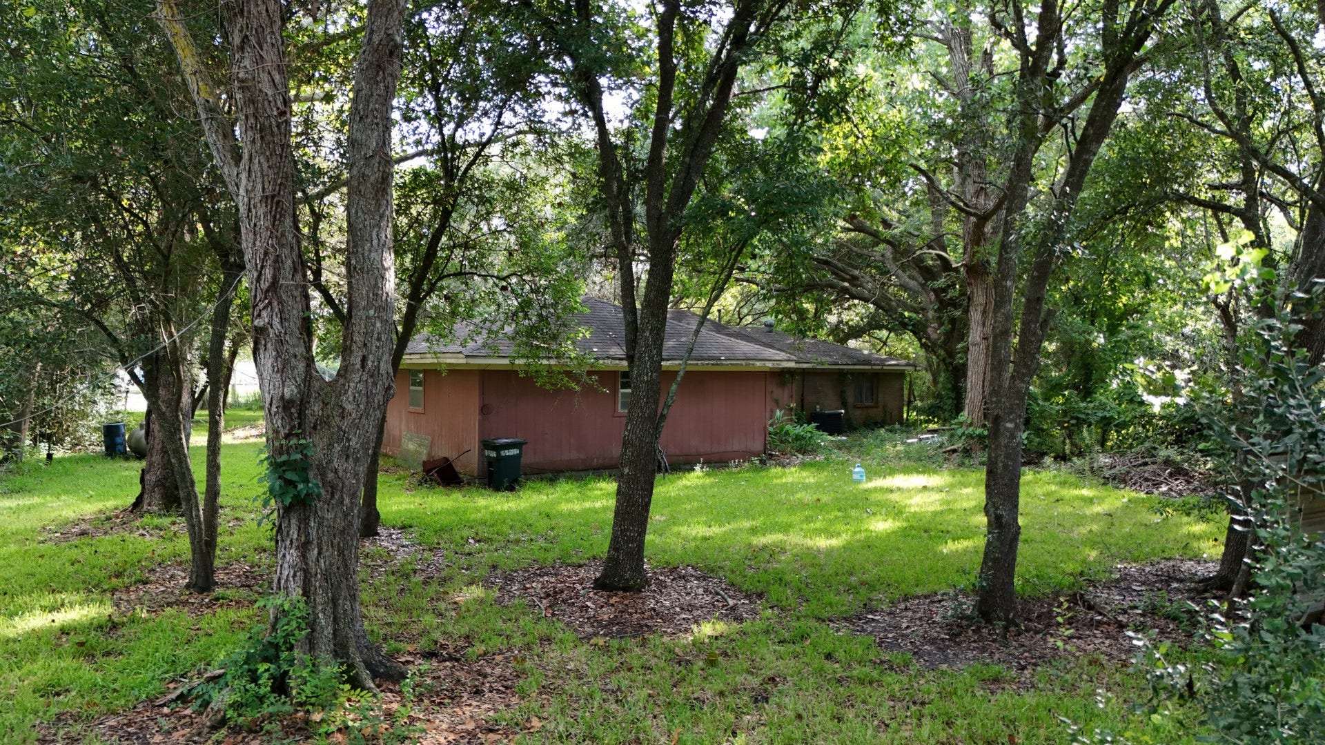 13502 30th Street, Santa Fe, TX 77510 Backyard full of mature trees!!