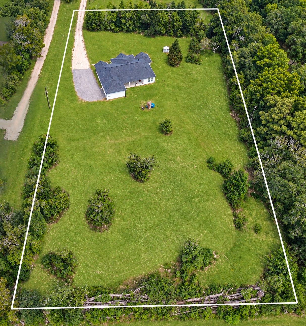 22694 Brook Forest Road, New Caney, TX 77357 Aerial view really puts the 2.67 ACRES into perspectivean incredible amount of usable outdoor space!