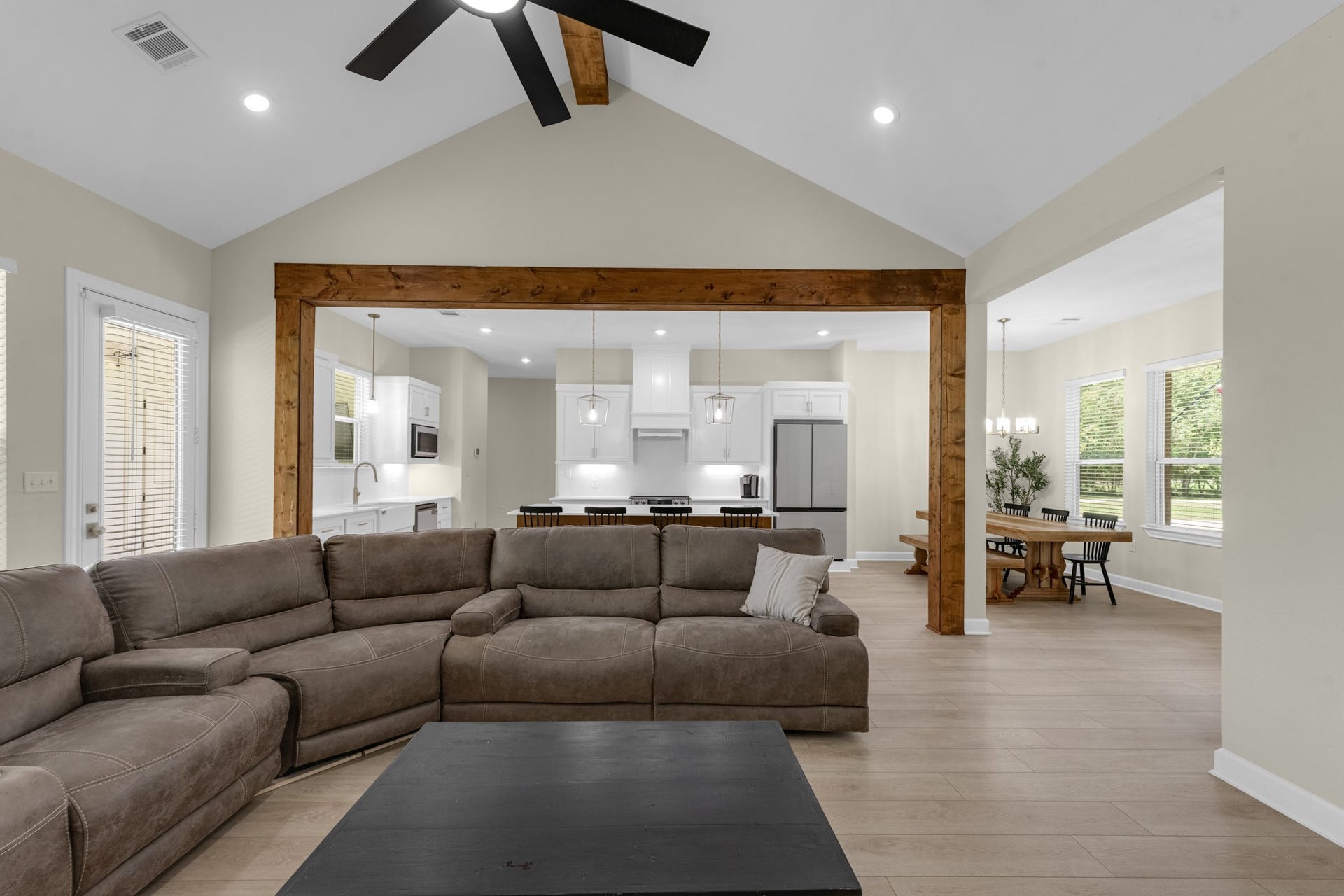 22694 Brook Forest Road, New Caney, TX 77357 The open layout makes this home perfect for entertaining while still feeling warm & inviting.