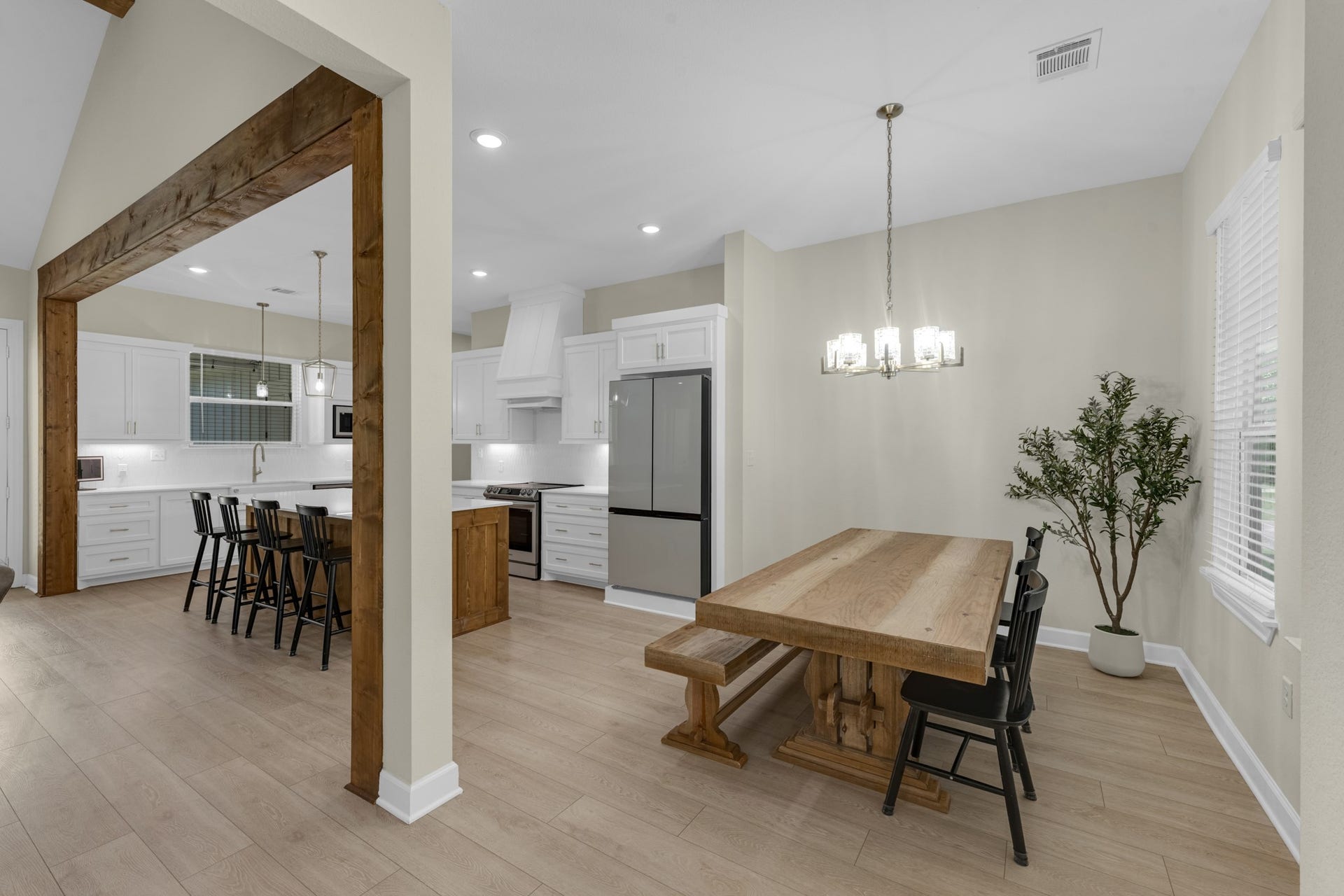 22694 Brook Forest Road, New Caney, TX 77357 Spacious dining area opens directly to the kitchenperfect for everyday meals or entertaining.