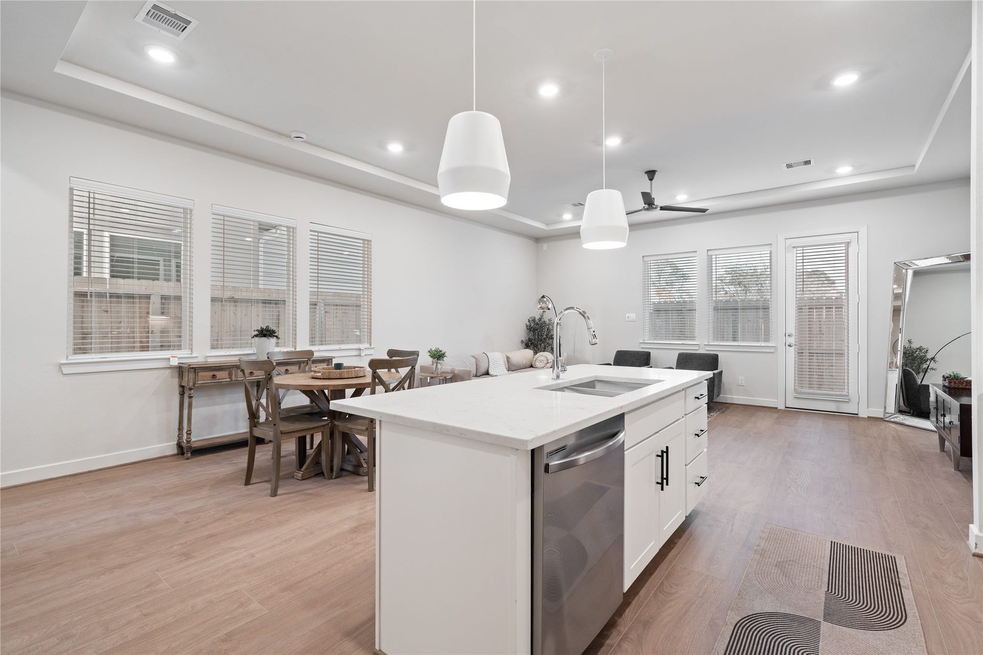 6509 Rena Street, Houston, TX 77092 Open concept layout with defined zones that make the space feel organized rather than oversized.