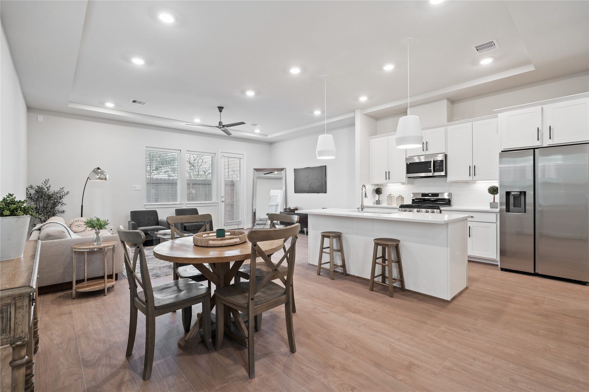 6509 Rena Street, Houston, TX 77092 Open living and dining arranged for everyday comfort without wasted space.