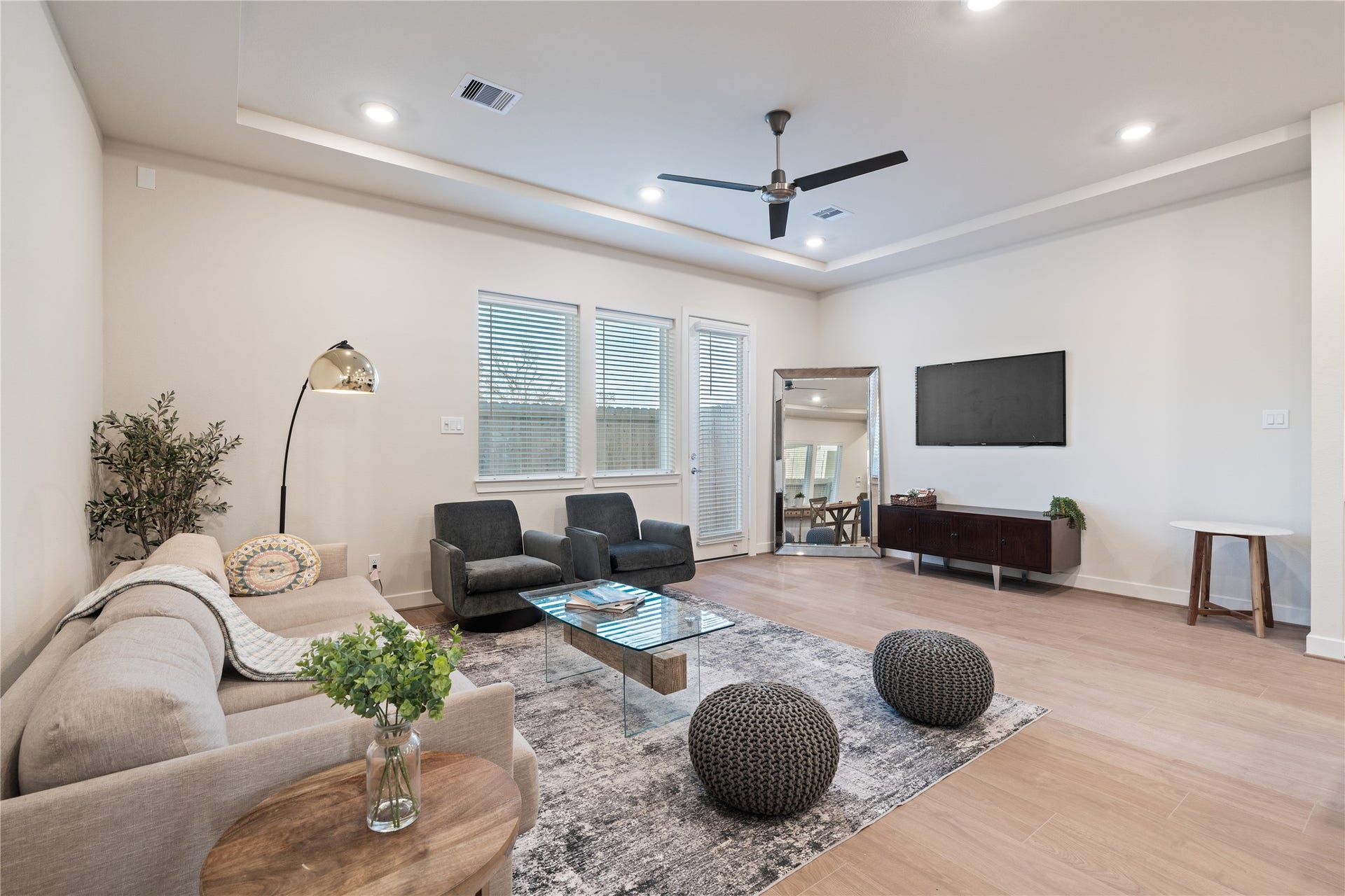 6509 Rena Street, Houston, TX 77092 Expansive living area with enough width to accommodate multiple seating layouts without feeling tight.