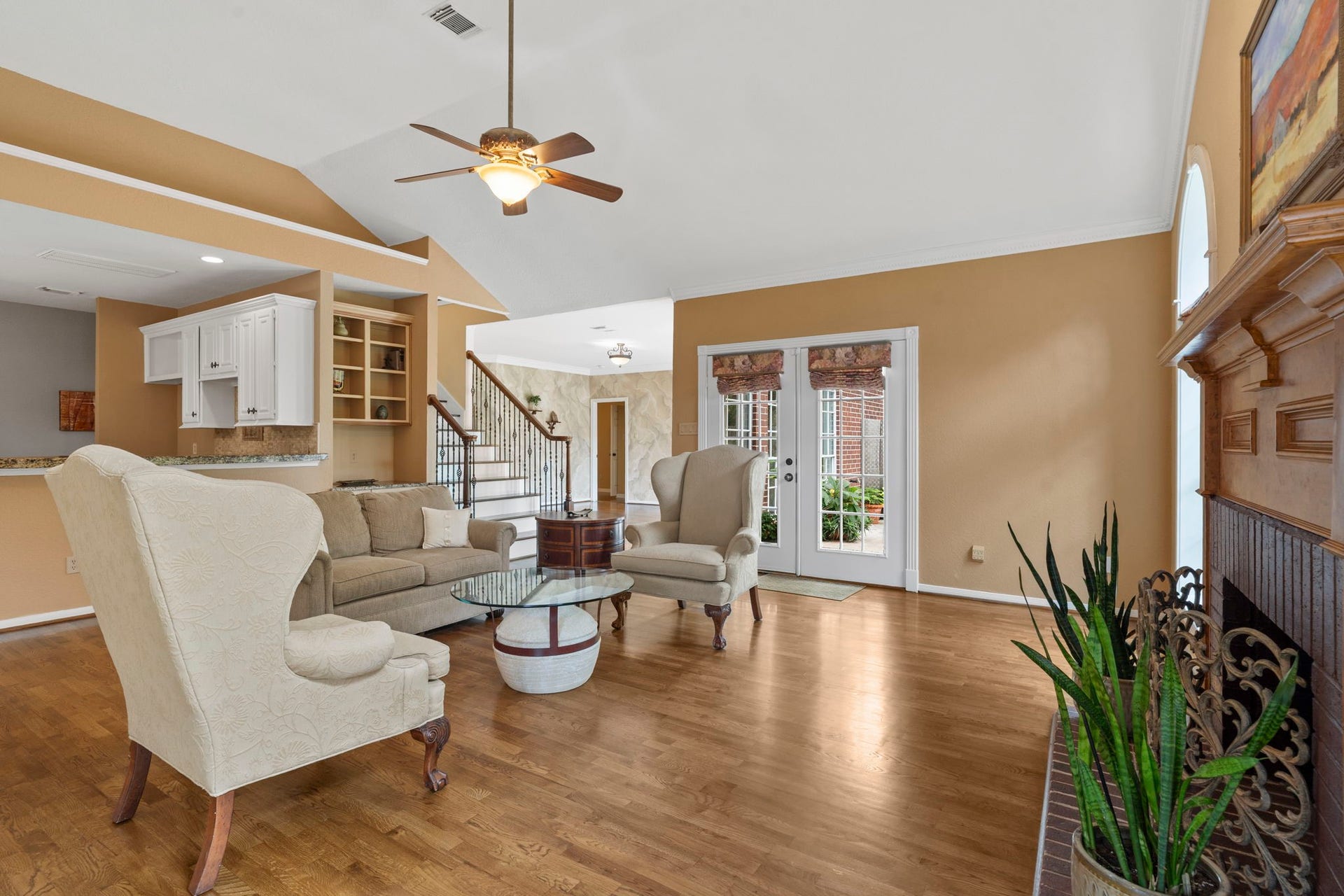 23 Saint Simons Court, Sugar Land, TX 77479 French doors in the family room lead to the patio and outdoor living space.