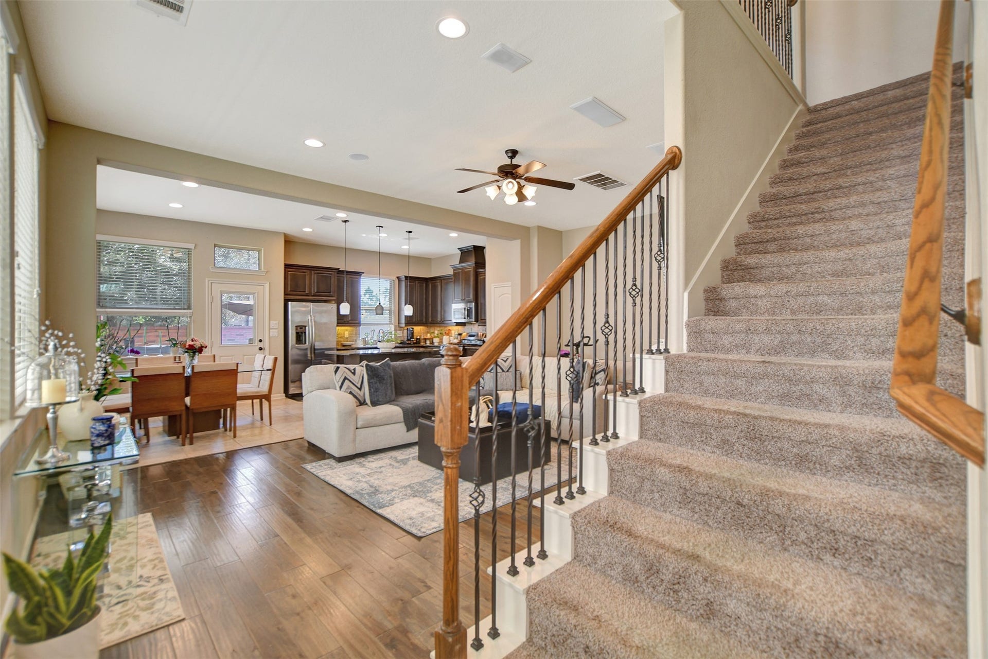 As you enter you are welcomed by lots of natural light.