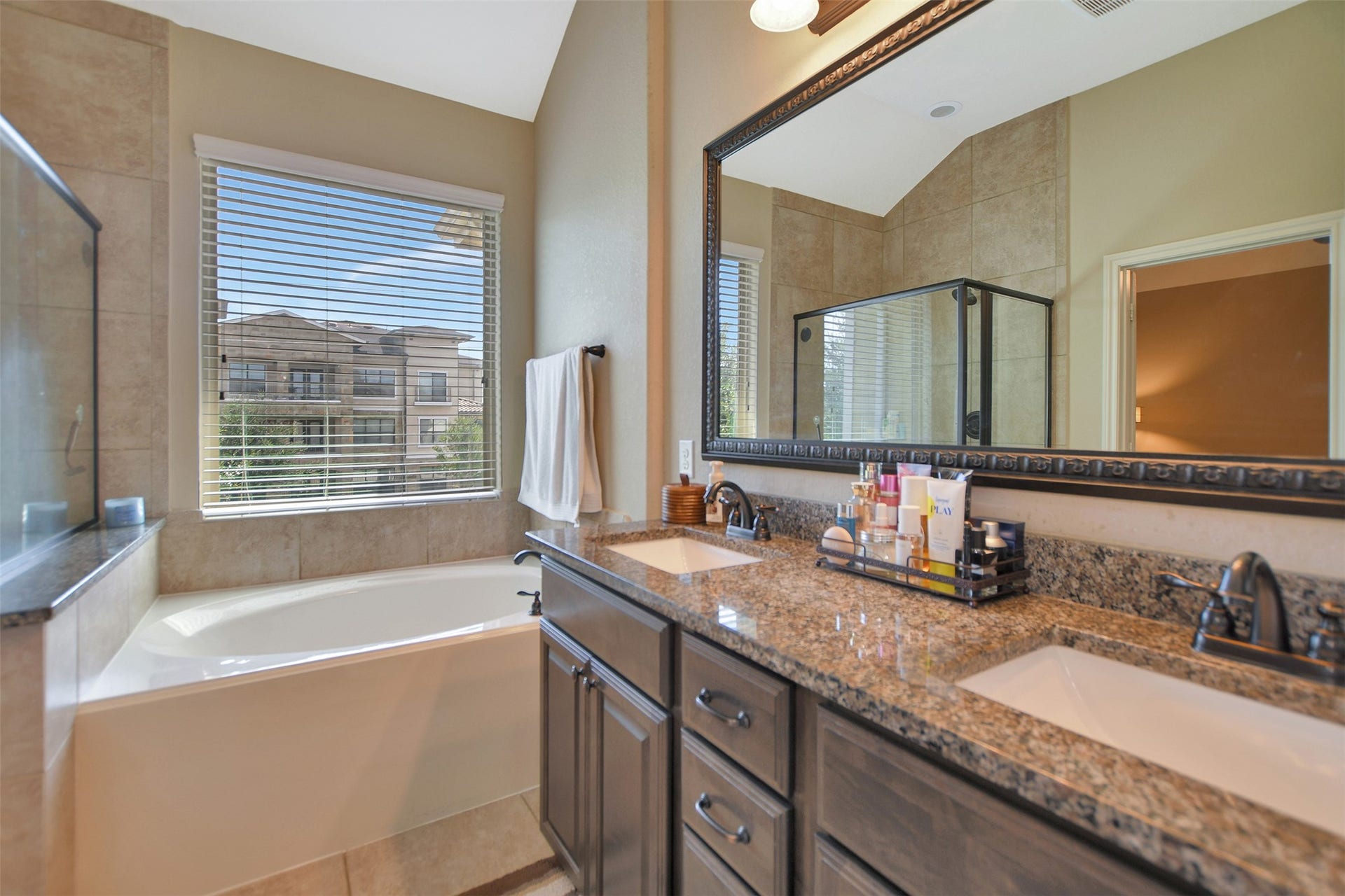 His and hers vanities.
