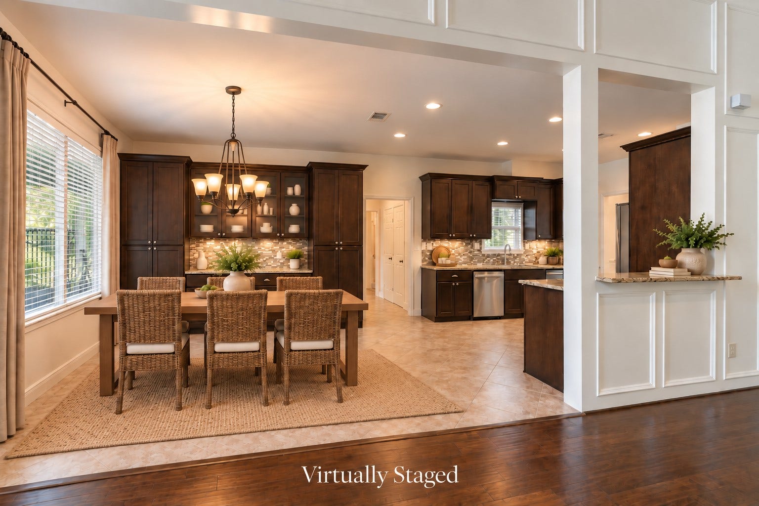 2713 N Logrun Circle, Spring, TX 77380 Staged for your inspiration, More than a Breakfast Room, built-in cabinetry with glass-front display cabinets and generous counter space make this space as functional as it is invitingperfect for displaying favorite pieces, everyday storage or setting out a buffet when entertaining