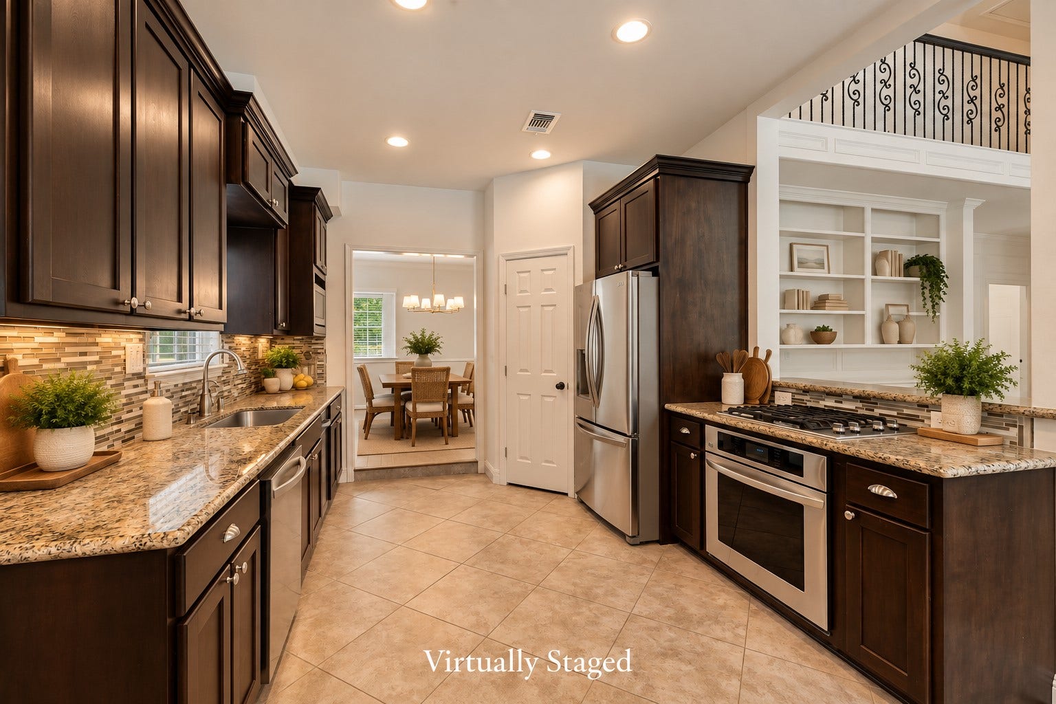 2713 N Logrun Circle, Spring, TX 77380 Virtually Staged for your inspiration, From the Kitchen, open sightlines connect you to the Family Room while easy access to the Formal Dining Room makes entertaining feel effortless; a pantry and built-in oven add everyday convenience.