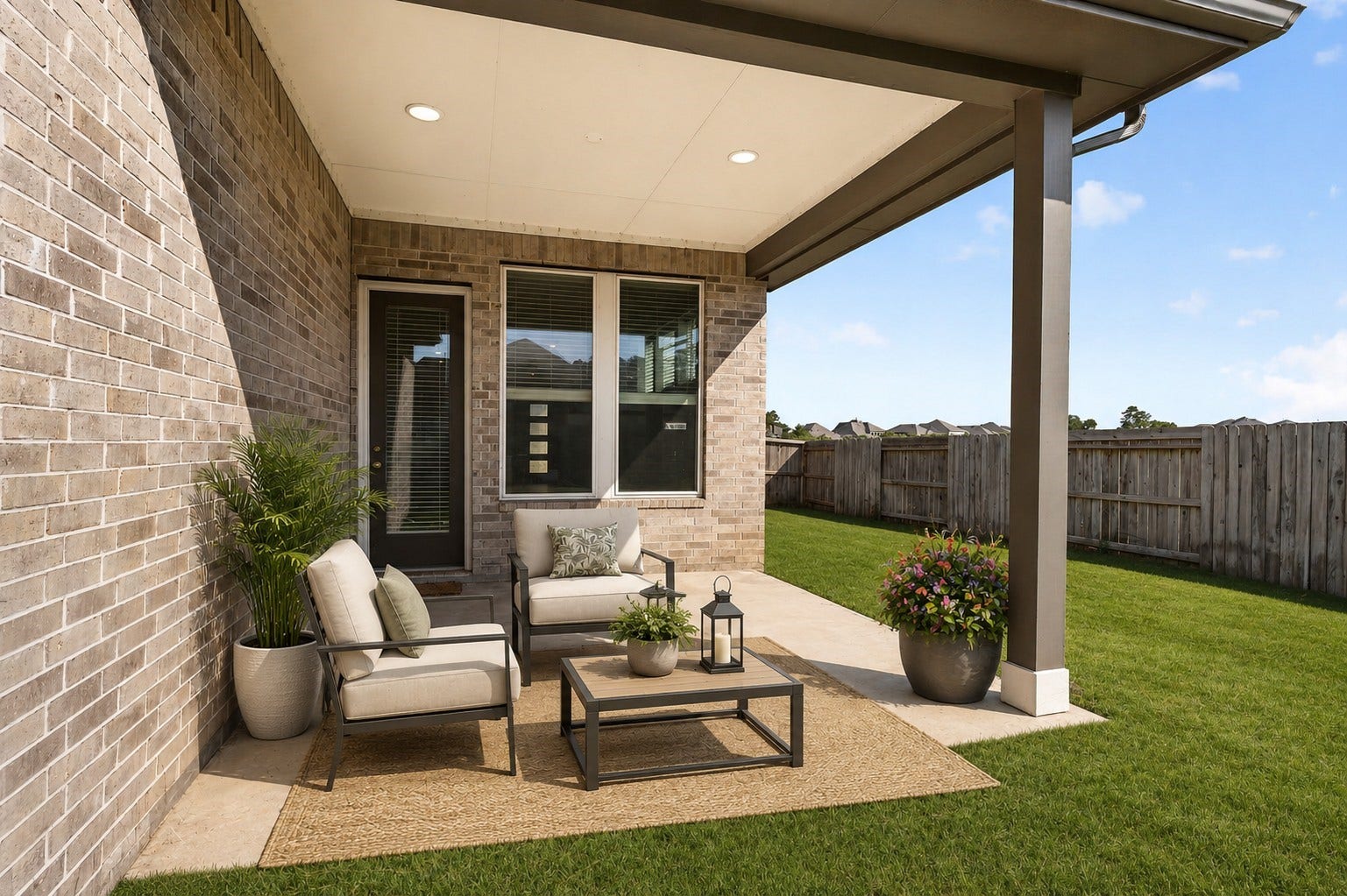 24638 Carleton Lake Lane, Tomball, TX 77375 Virtually staged lanai is great for enjoying outdoor living.