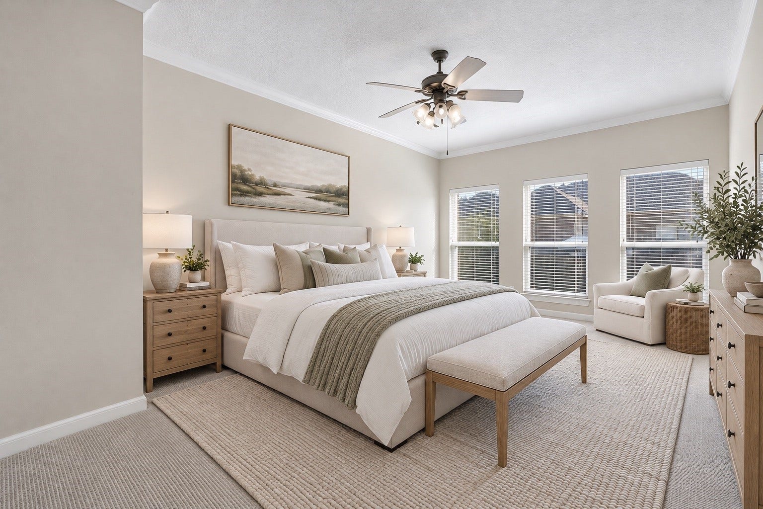 418 S Park Grove, Houston, TX 77007 Virtual rendering of the primary suite