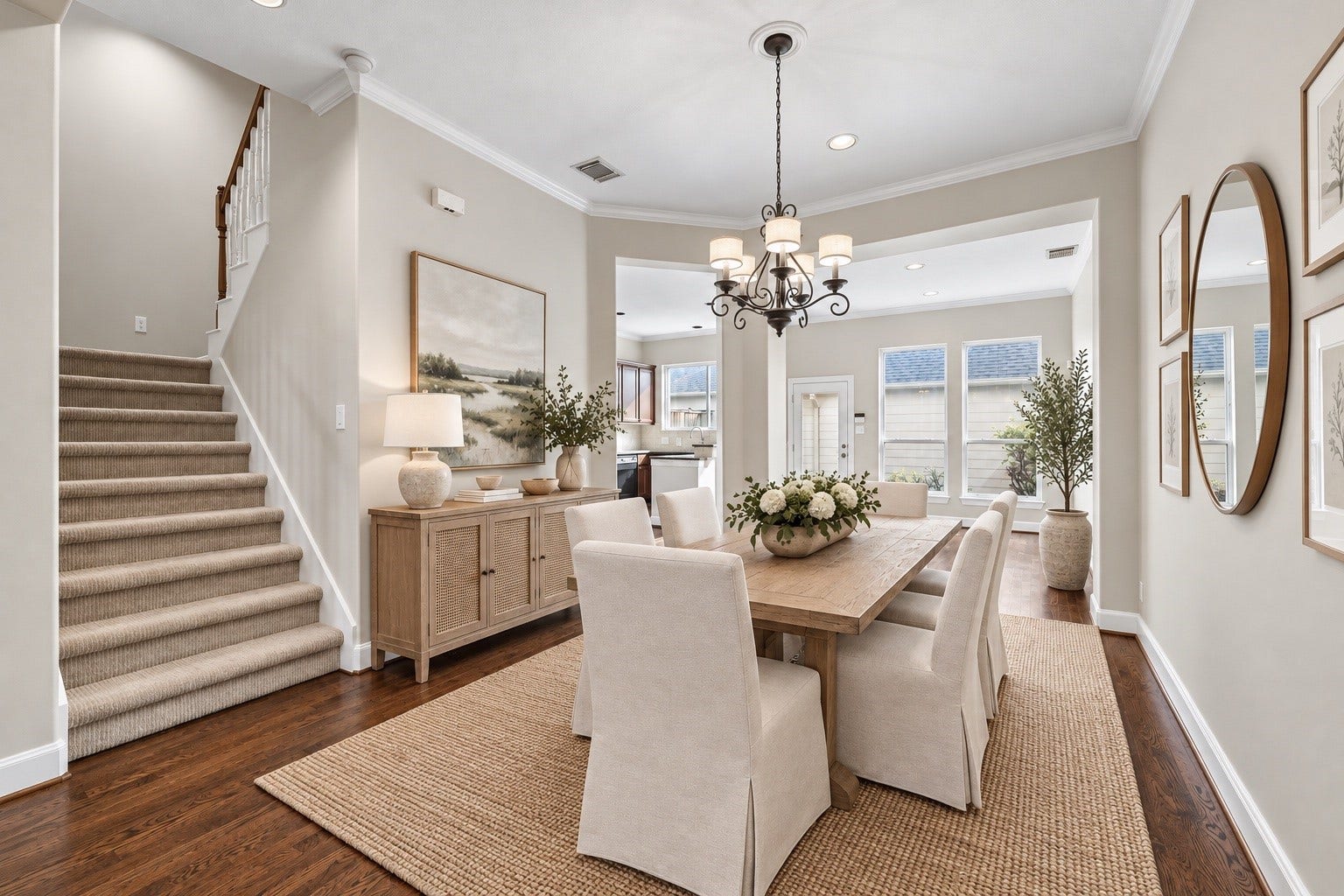 418 S Park Grove, Houston, TX 77007 Virtual rendering of the formal dining