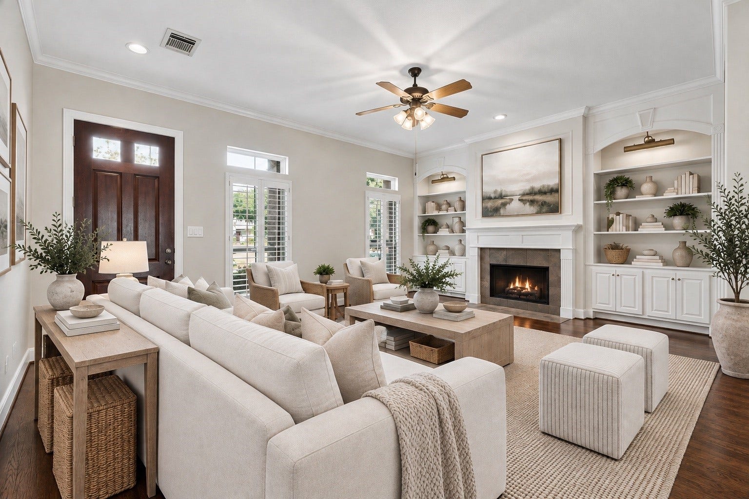 418 S Park Grove, Houston, TX 77007 Virtual rendering of the living room