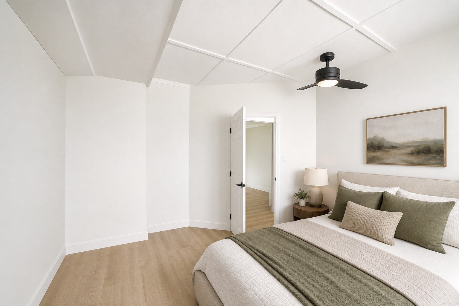 A bright finish package gives this room a fresh start.
