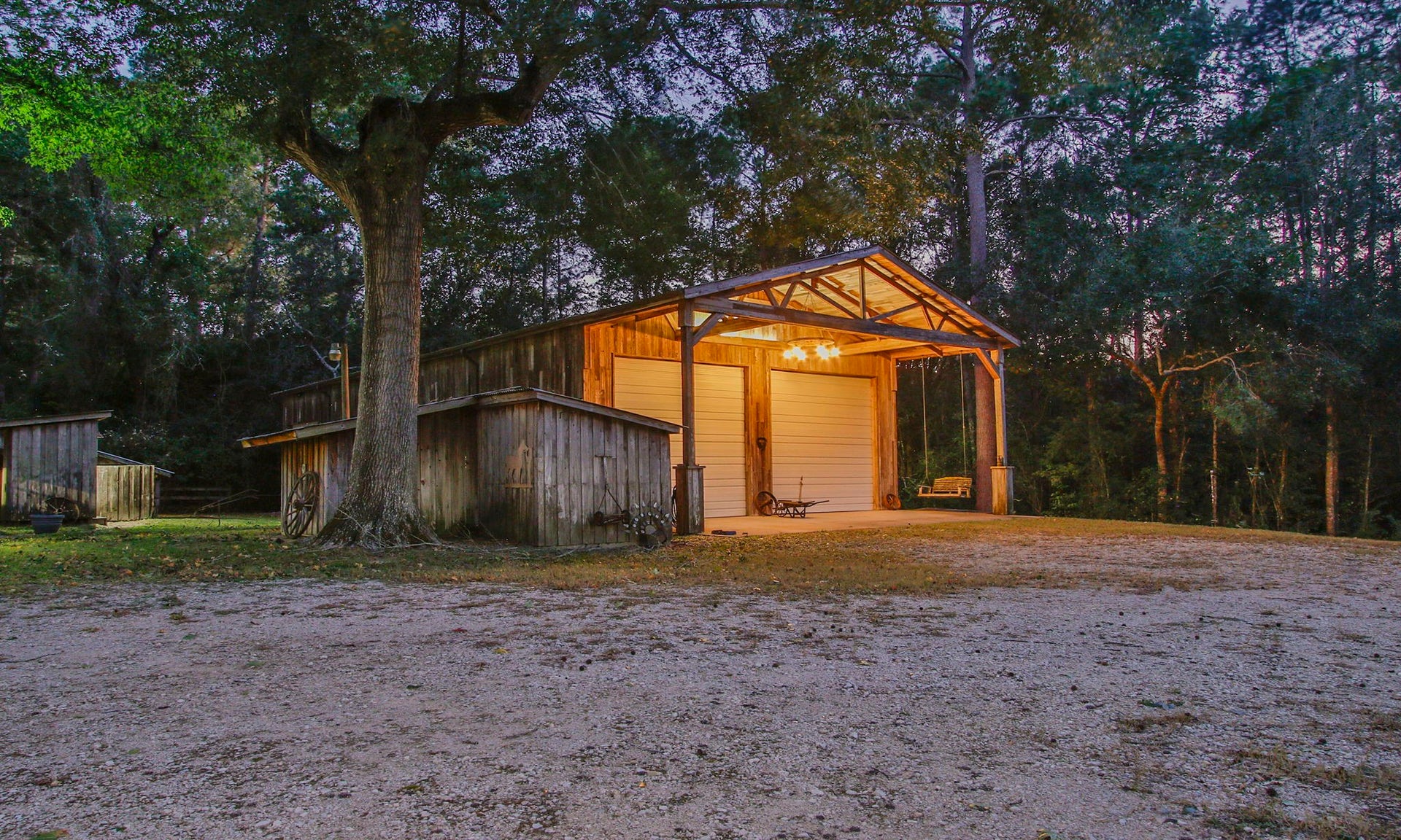 23107 Kobs Road, Tomball, TX 77377 Plenty of light at the RV barn and patio.