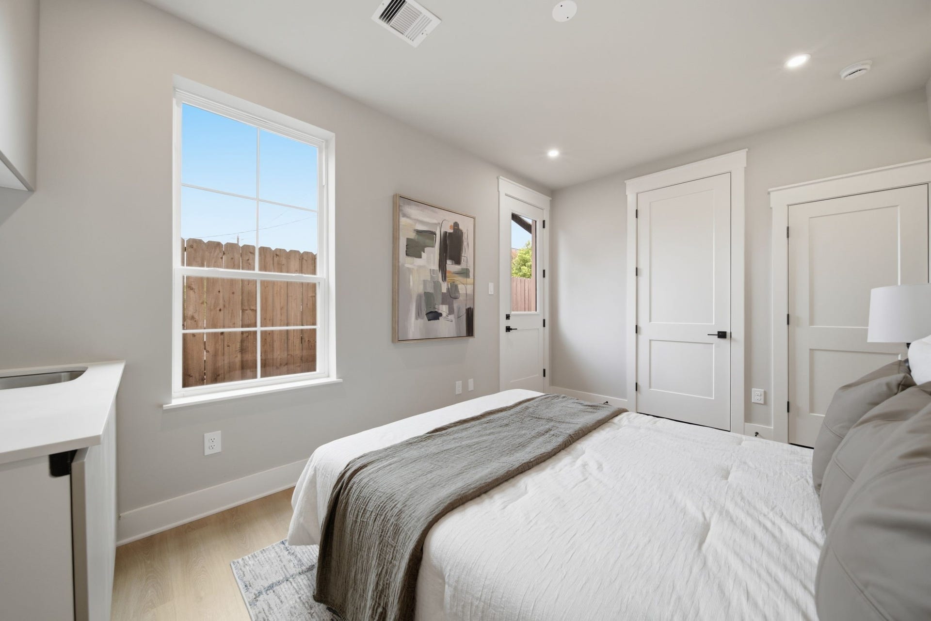 Airbnb suite with large closet