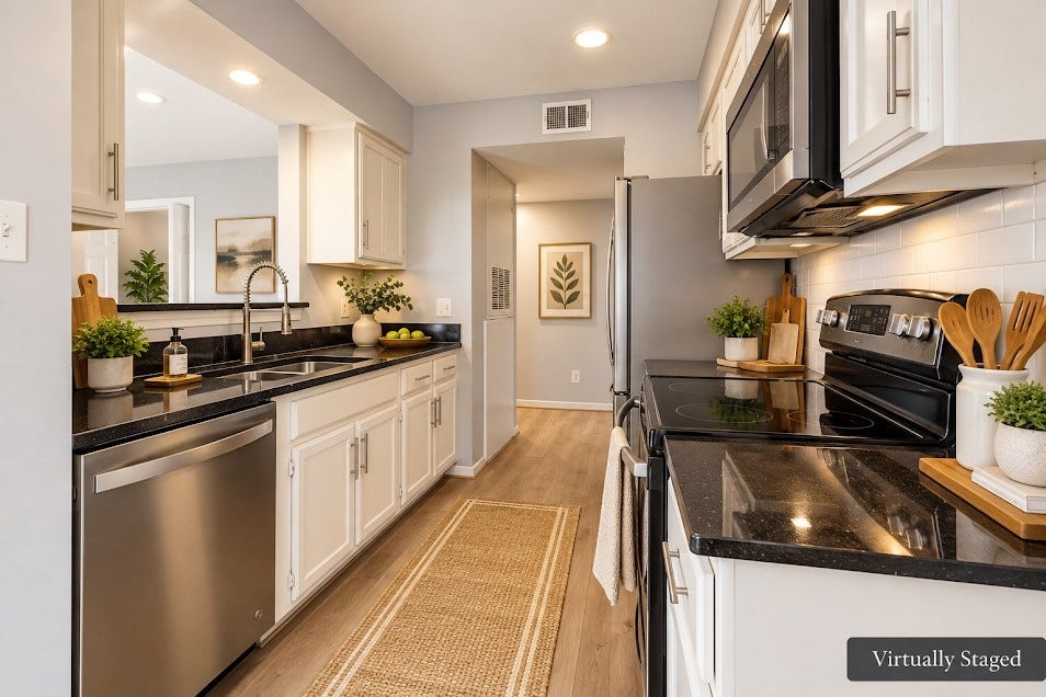 14600 Fonmeadow Drive, #1505, Houston, TX 77035 Kitchen (virtually staged)