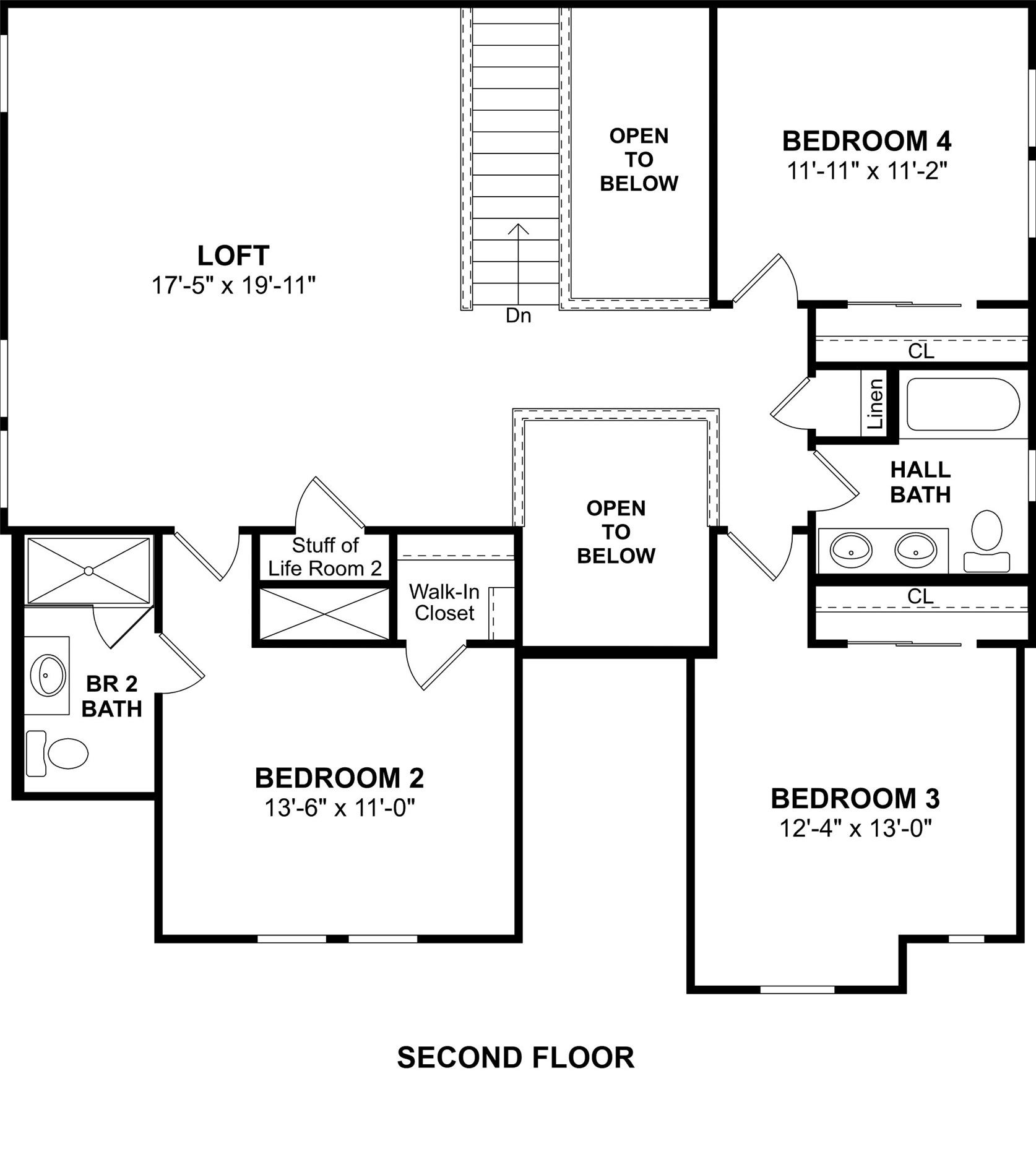 The El Paso floor plan by K. Hovnanian Homes. 2nd Floor shown. *Prices, plans, dimensions, features, specifications, materials, and availability of homes or communities are subject to change without notice or obligation.