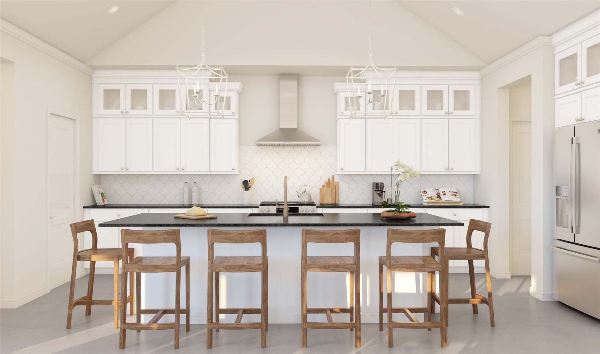 Gourmet island kitchen (*Artist rendering used for illustration purposes only. Colors/finishes may differ from the ones currently selected in the home.)