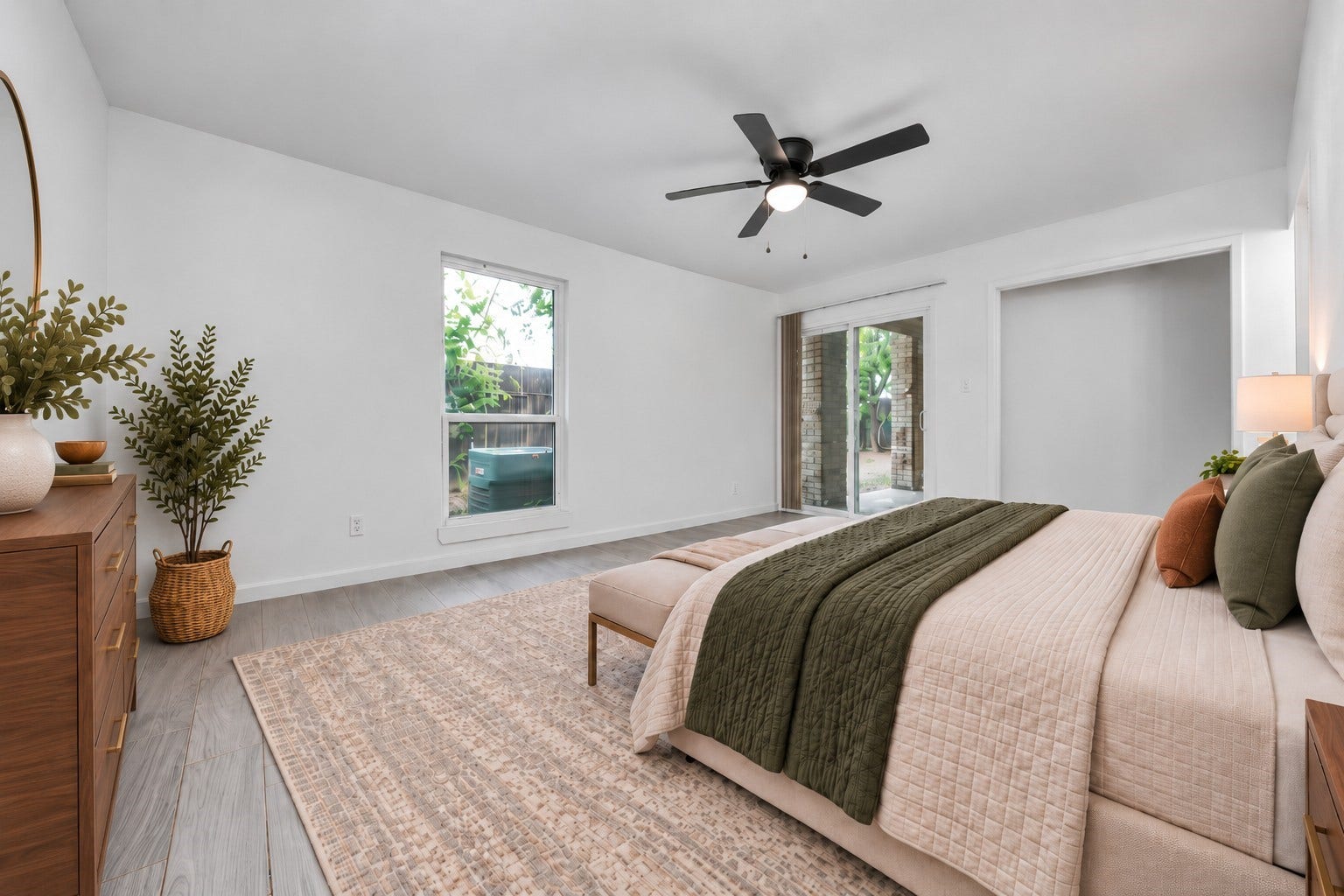 6200 W Tidwell Road, #703, Houston, TX 77092 Virtually staged primary bedroom.