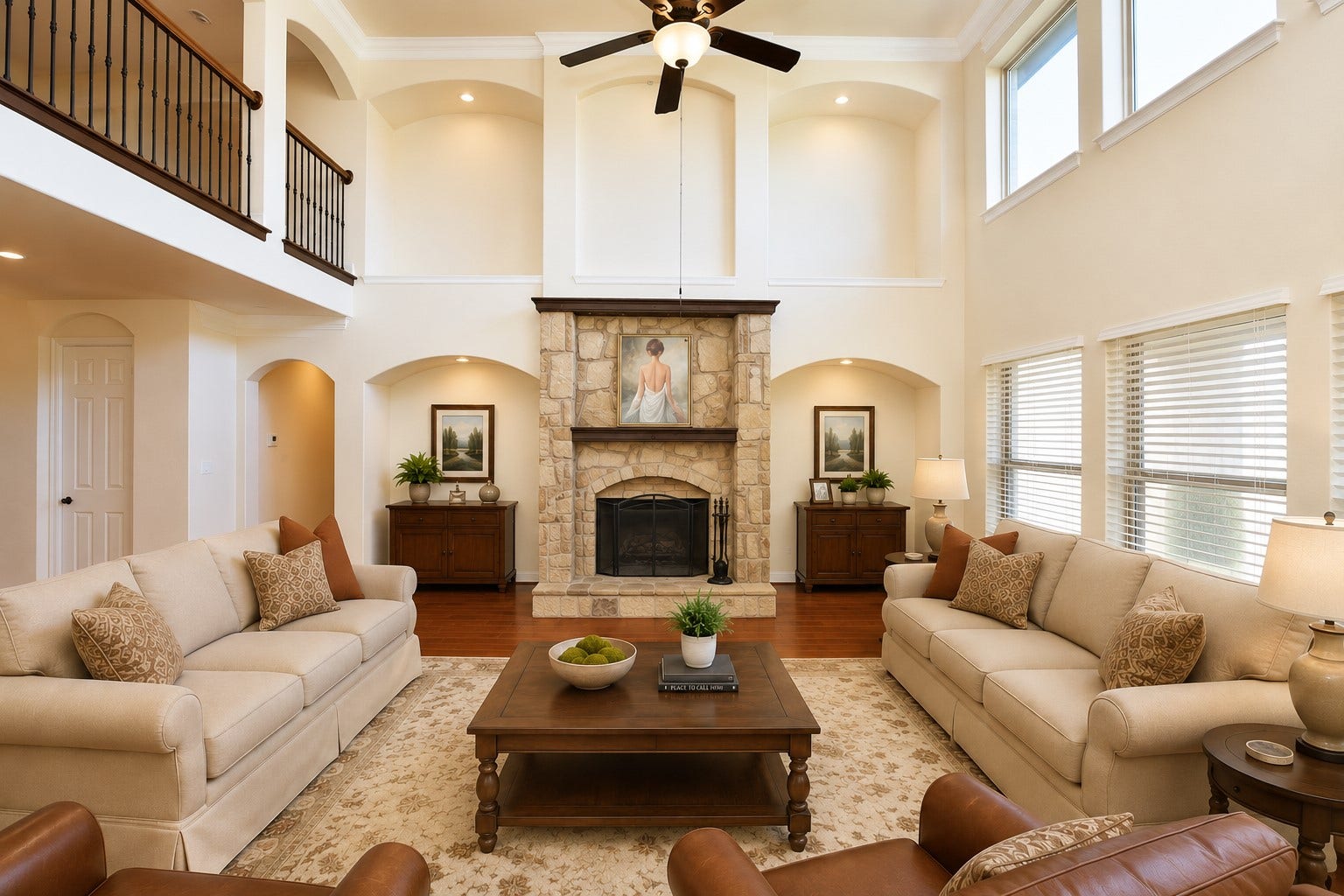 6010 Crystal Water Drive, Richmond, TX 77406 Virtually Staged Living Room