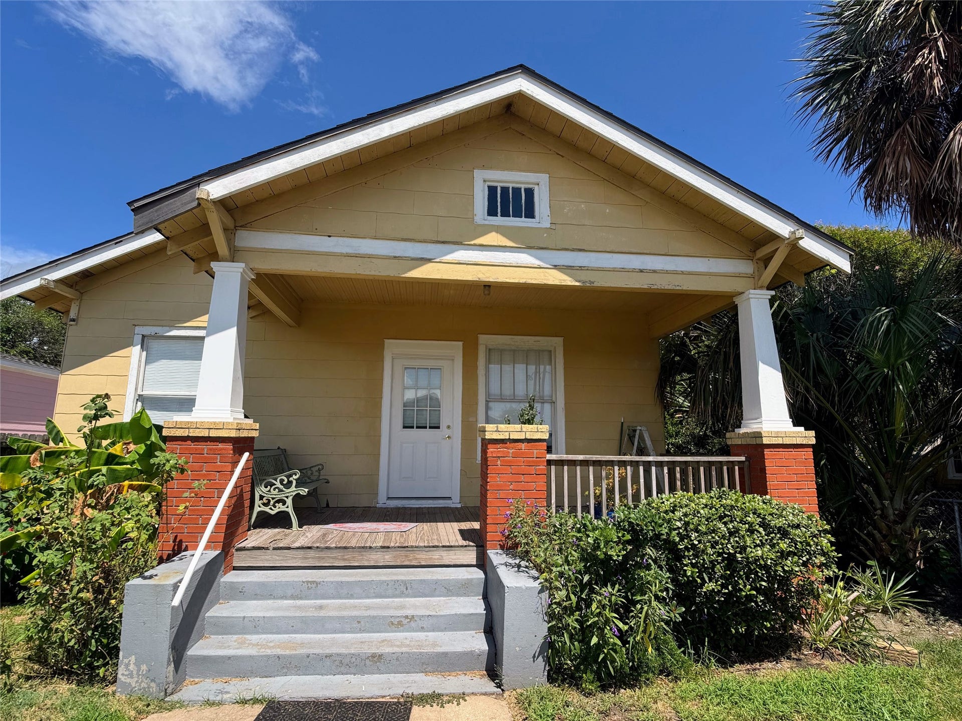3600 Avenue S 1/2, Galveston, TX 77550 Charming bungalow with gated entry, just 1 block from the beach.