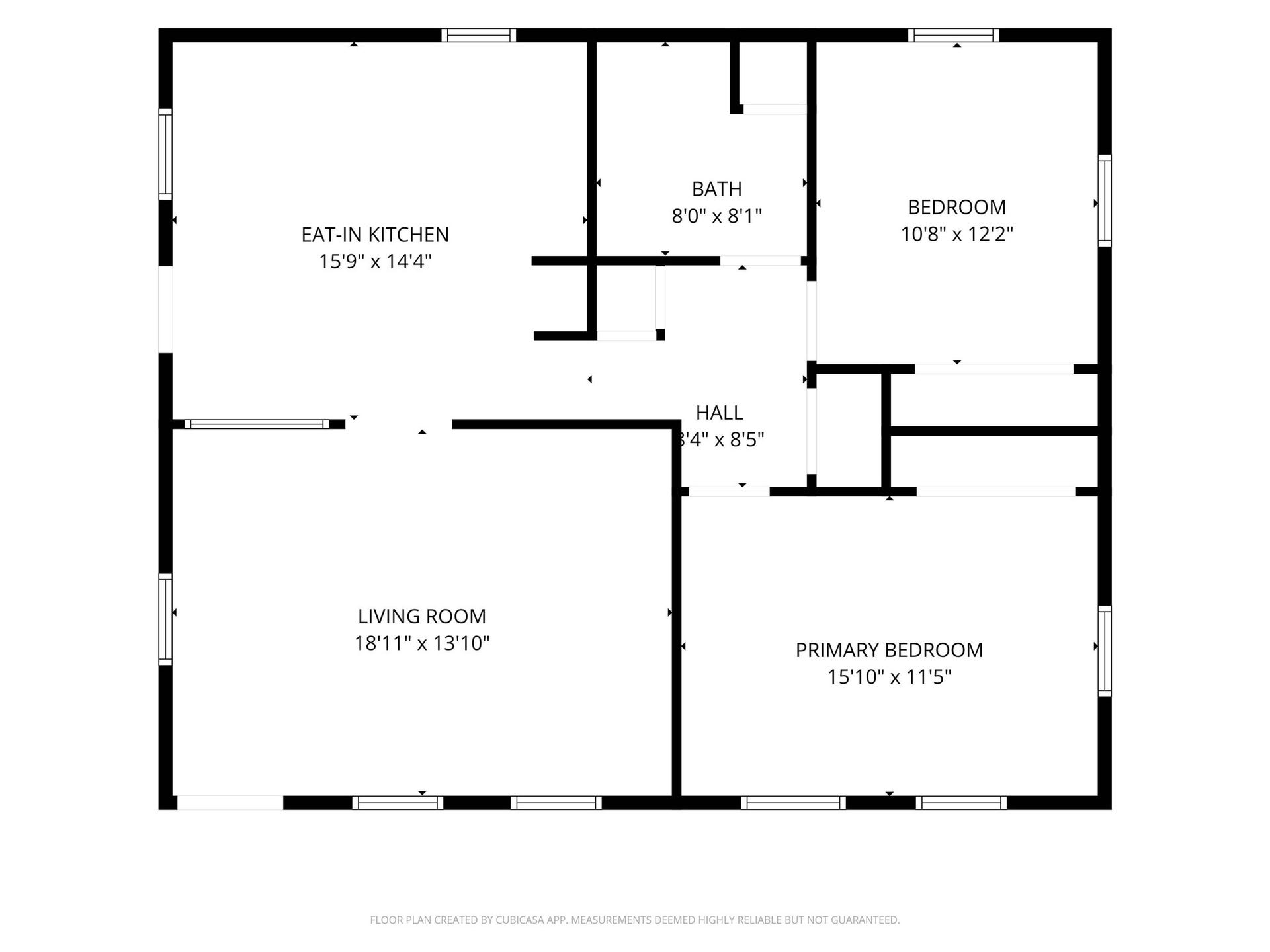 4439 9th Street, Bacliff, TX 77518 Floorplan (Measurements are approximate, should be independently verified.)