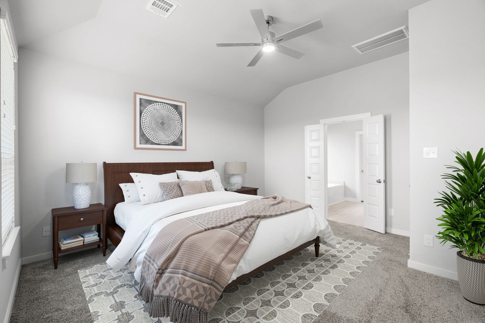11115 Tulip Ridge Trail, Houston, TX 77044 Virtually Staged - Primary Bedroom. Sample photo of completed home with similar floor plan. Actual colors and selections may vary.