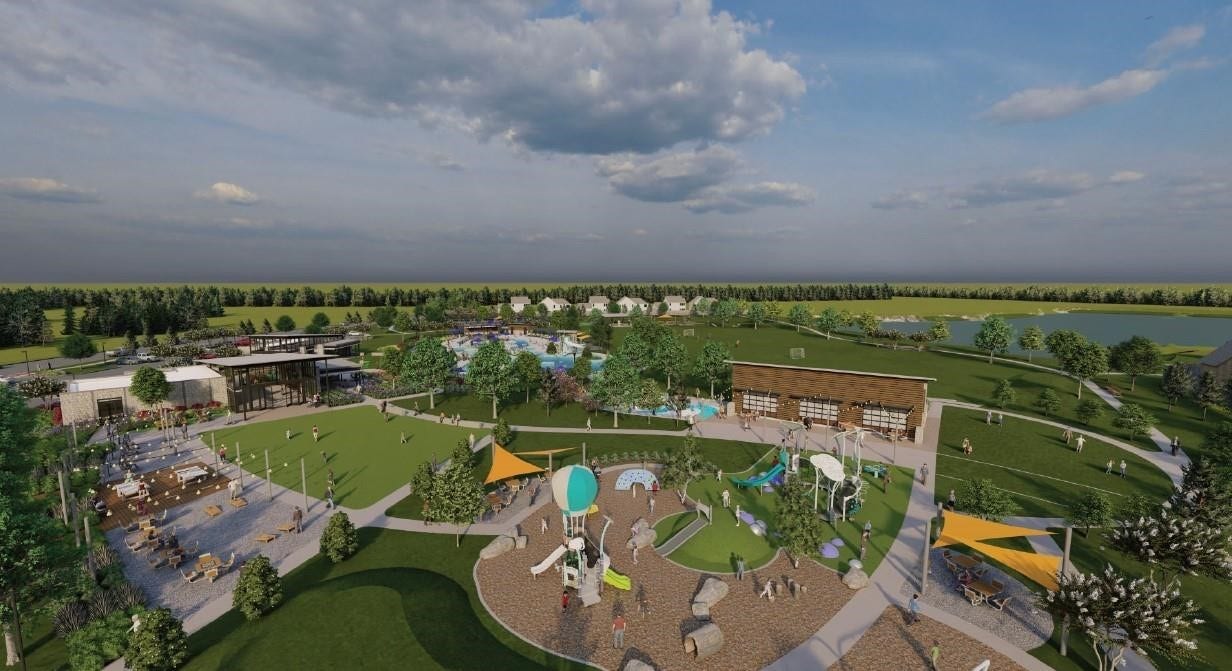 2459 Solaris Bend Drive, Katy, TX 77493 Bring your delicious bites to the picnic area, while watching your furry friends run and play at the bark park.