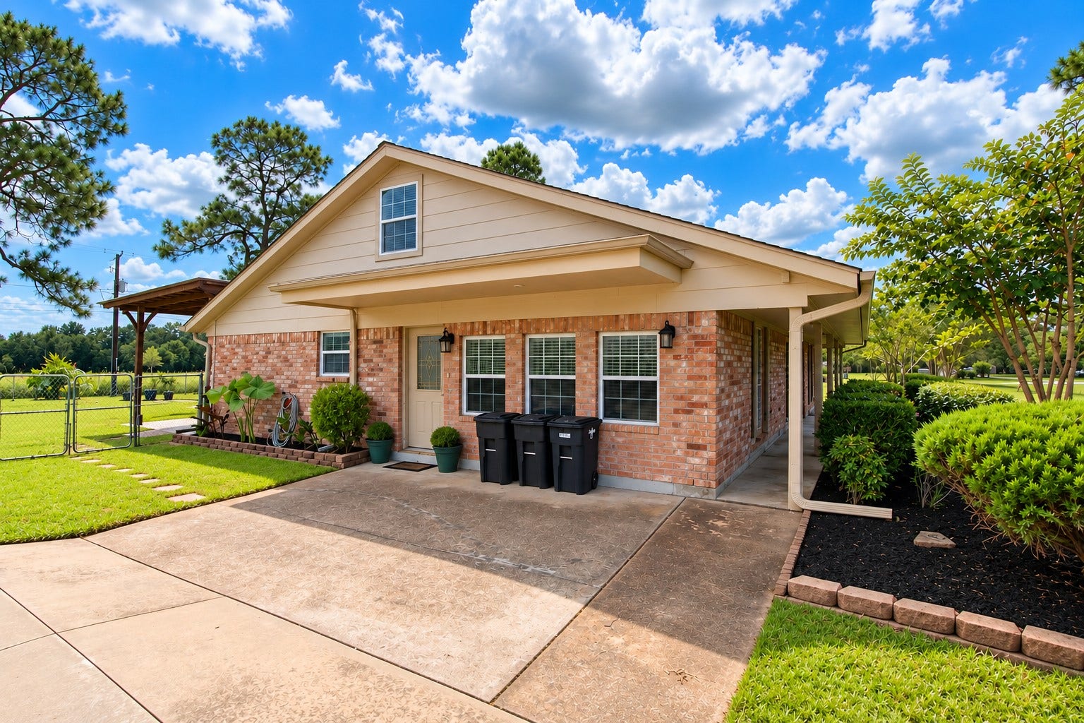 12315 Thaman Drive, Dickinson, TX 77539 The side entry has easy access to the driveway, garage, and backyard.