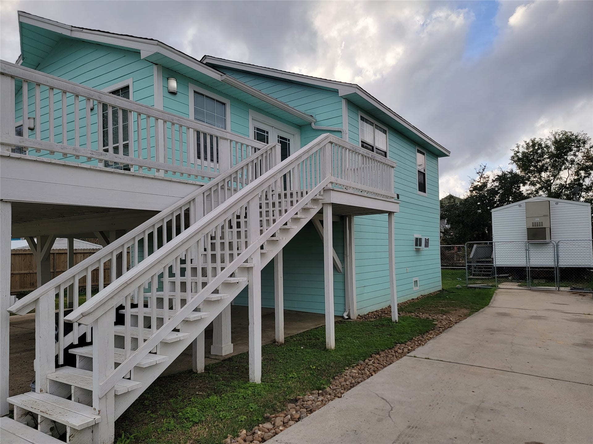 1010 22nd Street, San Leon, TX 77539 Stairs to upstairs unit