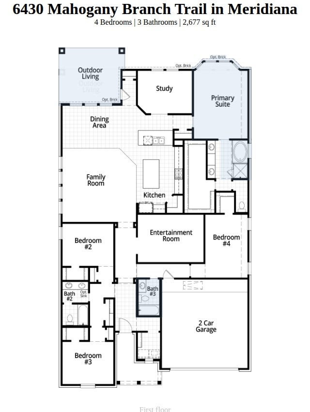 6430 Mahogany Branch Trail, Manvel, TX 77578 Spec Floorplan
