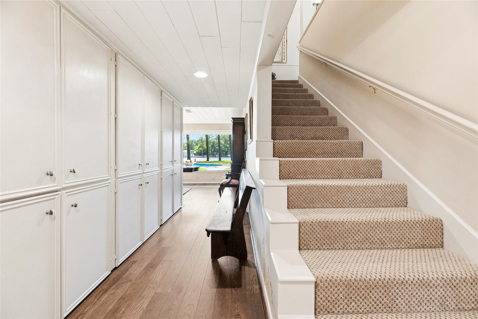 13131 Holston Hills Drive, Houston, TX 77069 Second staircase leading directly up to the game room or down the hall to the heart of the home.