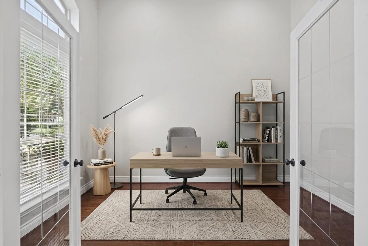 9819 St Romain Drive, Katy, TX 77494 Virtually Staged Home office/study.