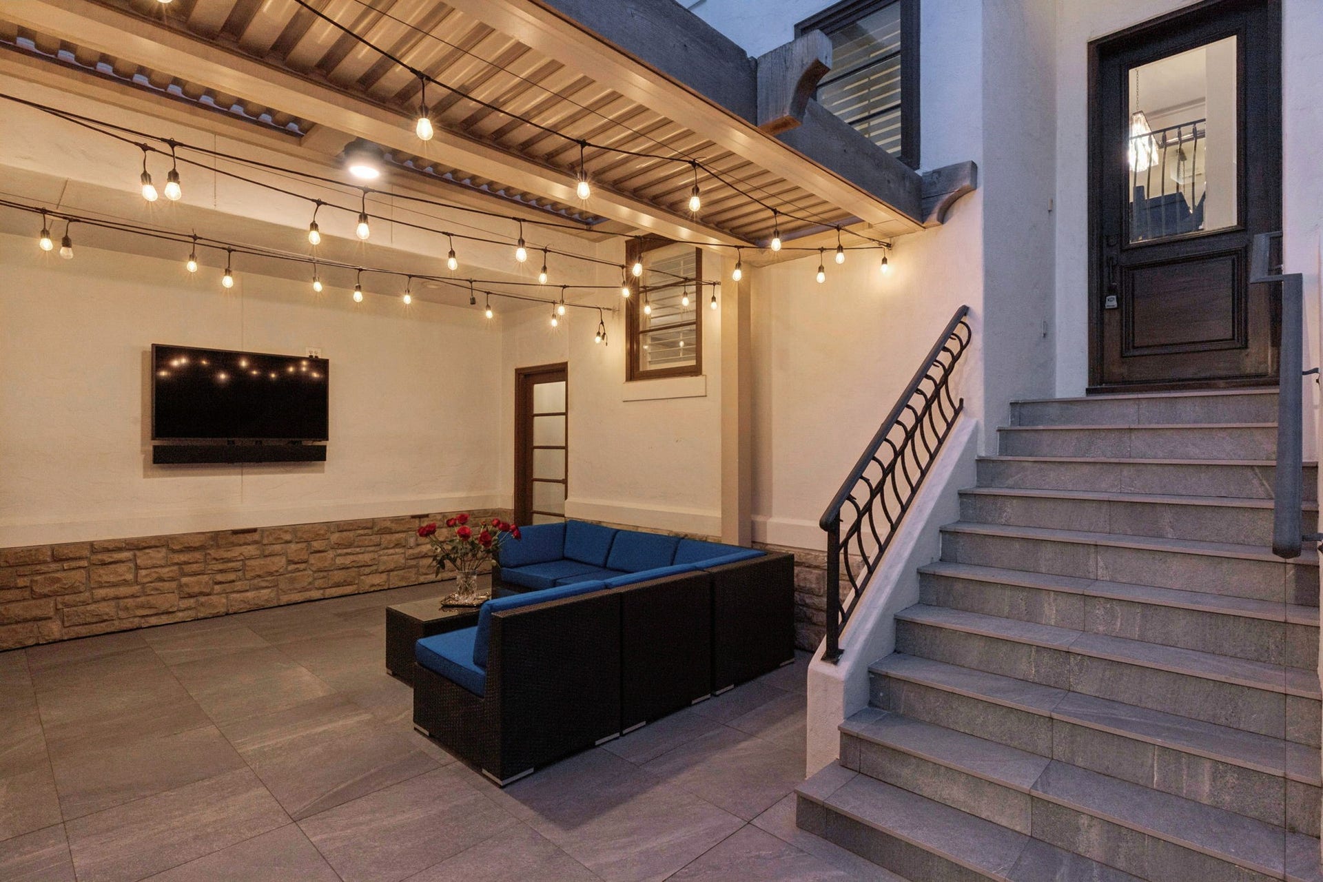 Enjoy the privacy of a fully fenced courtyard-style setting with gated keypad entry, creating an inviting arrival experience for residents and guests alike.