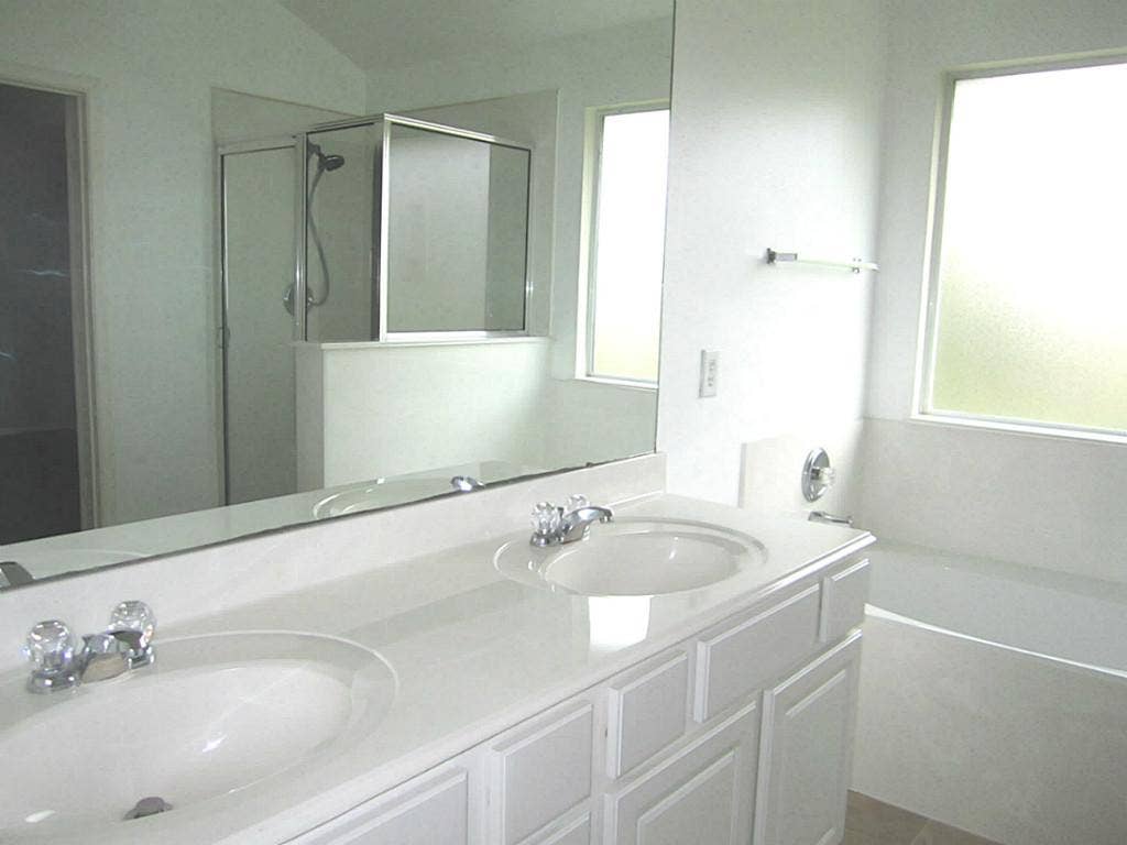 1011 Cove Crest Trail Trail, Fresno, TX 77545 Master bath with garden bath and separate shower and dual vanity