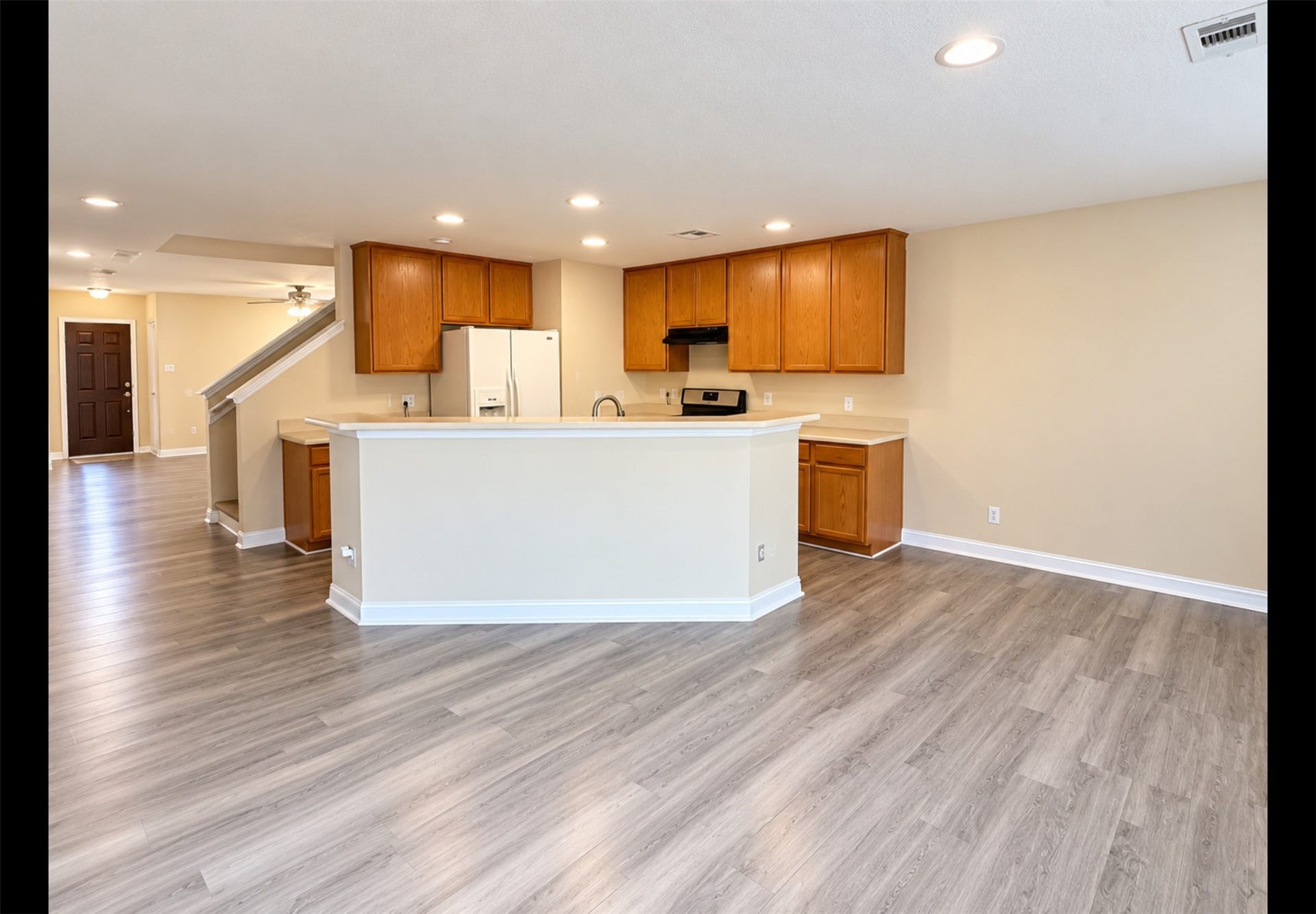 8231 Wooded Terrace Lane, Humble, TX 77338 Open kitchen to the living area