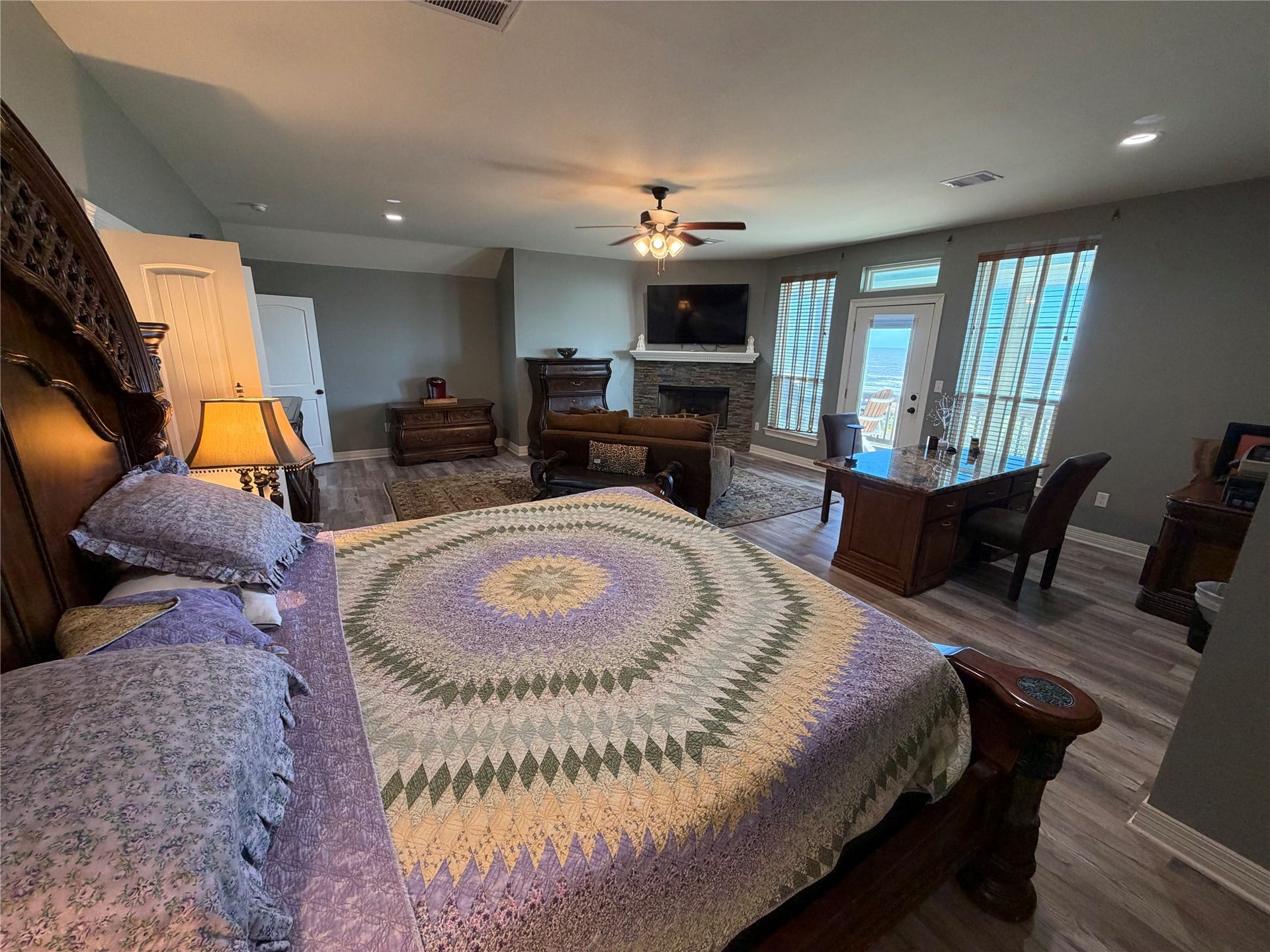 715 Magnolia Lane, Port Bolivar, TX 77650 View of Master suite on second floor