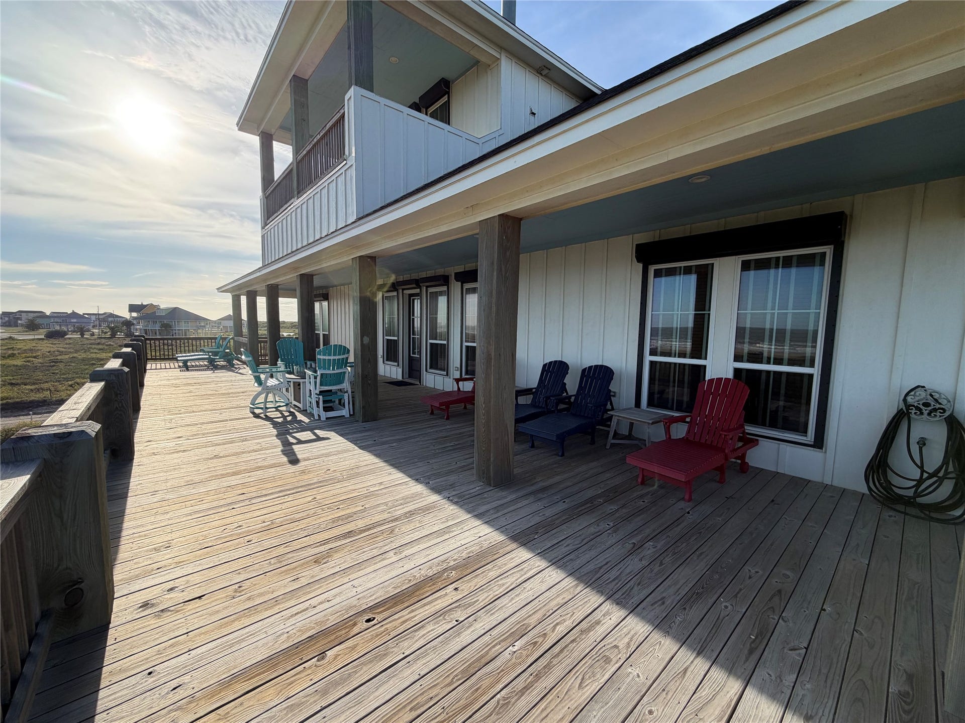 715 Magnolia Lane, Port Bolivar, TX 77650 Partially covered deck