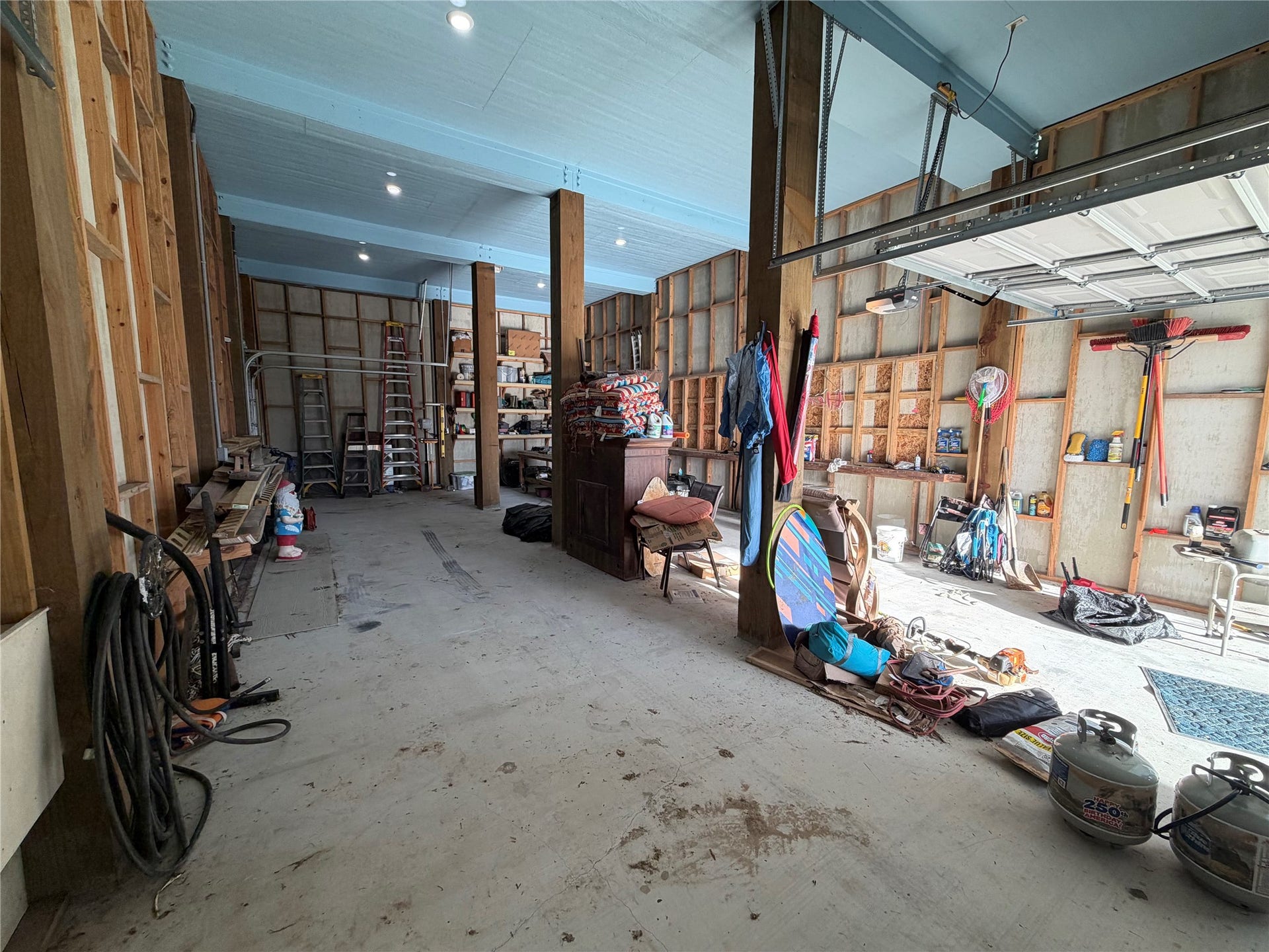 715 Magnolia Lane, Port Bolivar, TX 77650 Inside view of large garage