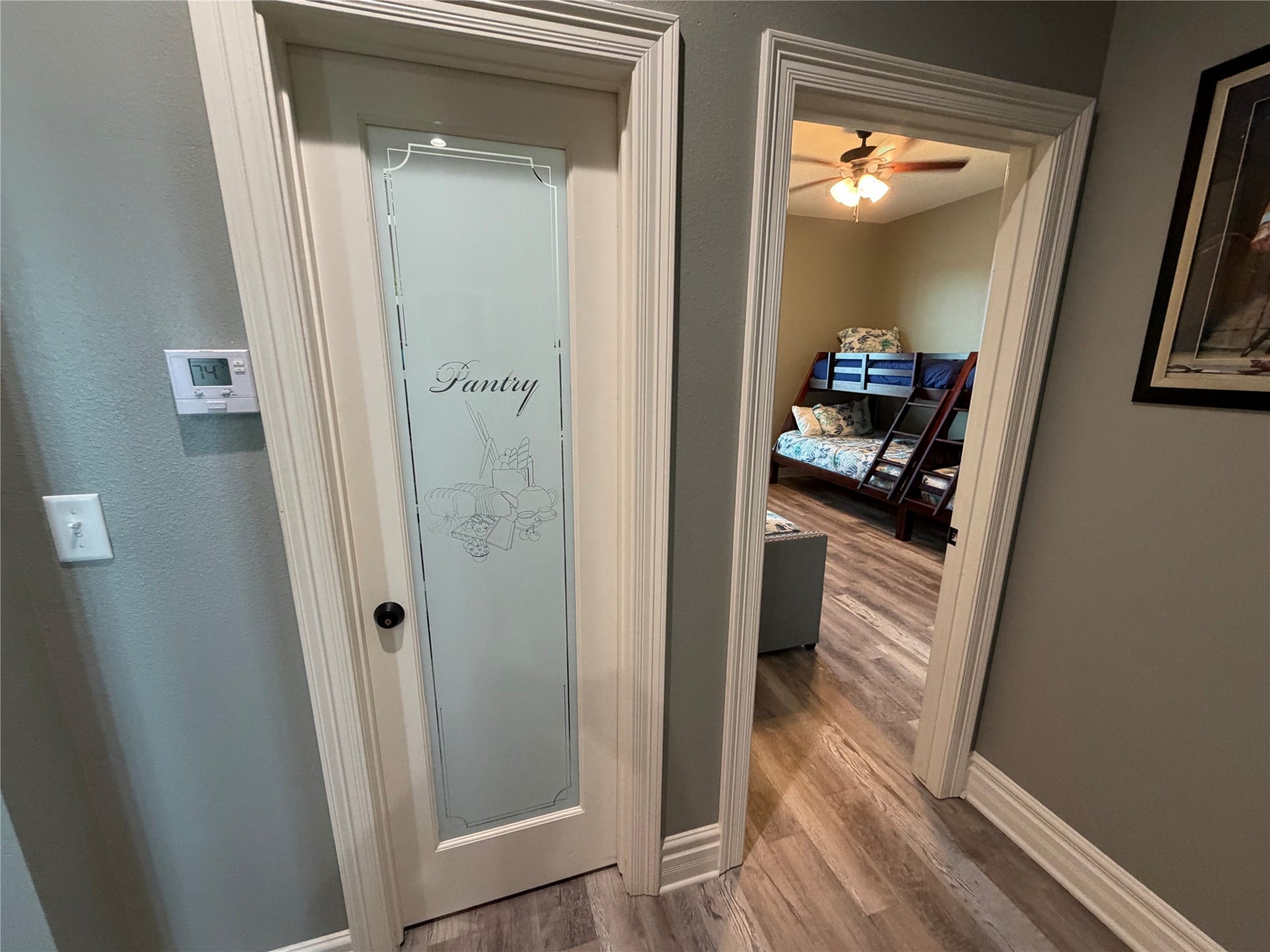 715 Magnolia Lane, Port Bolivar, TX 77650 Pantry and on the right entry to the bunk room