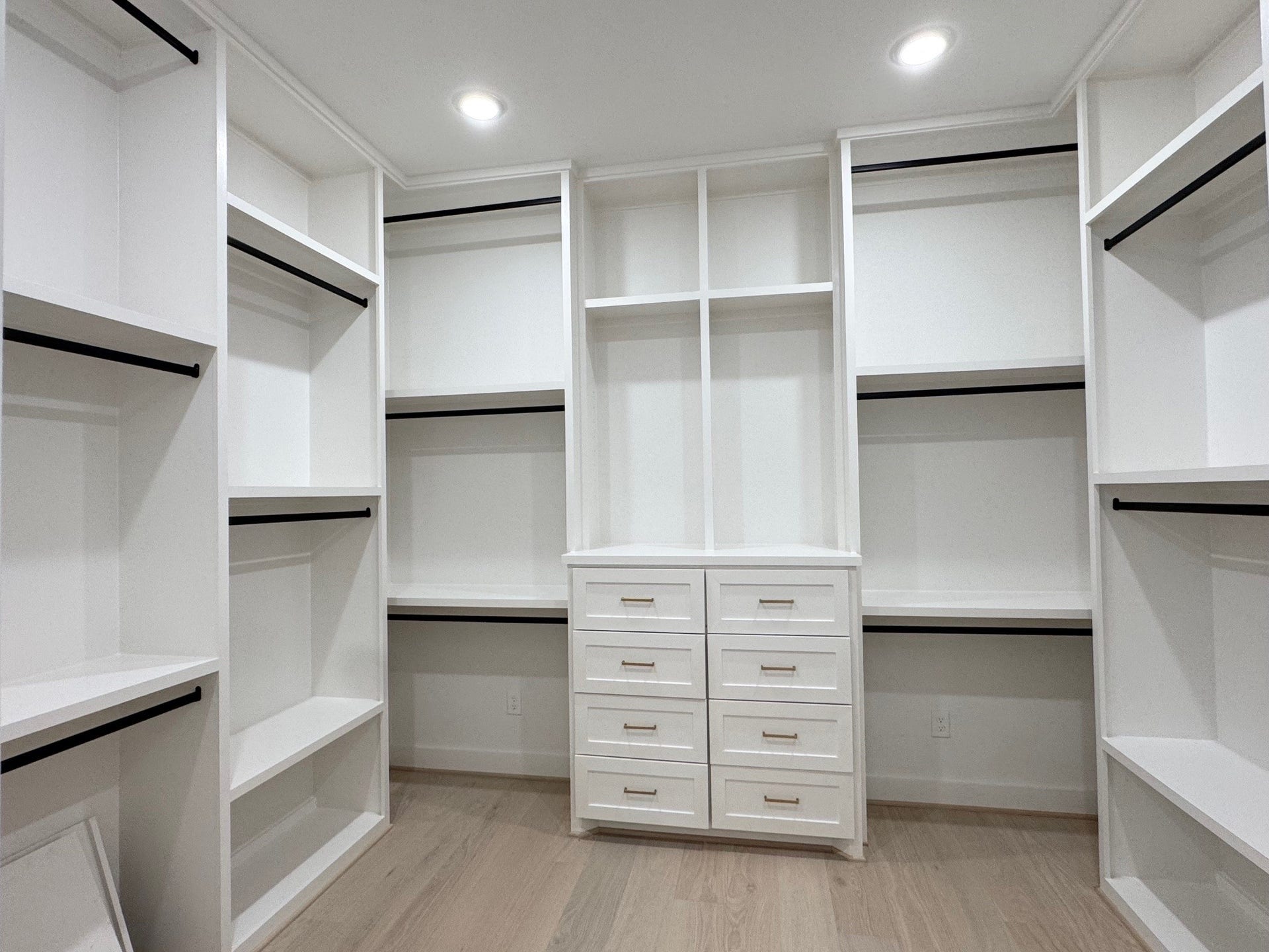 Primary closet. Construction as of 10/28/26.