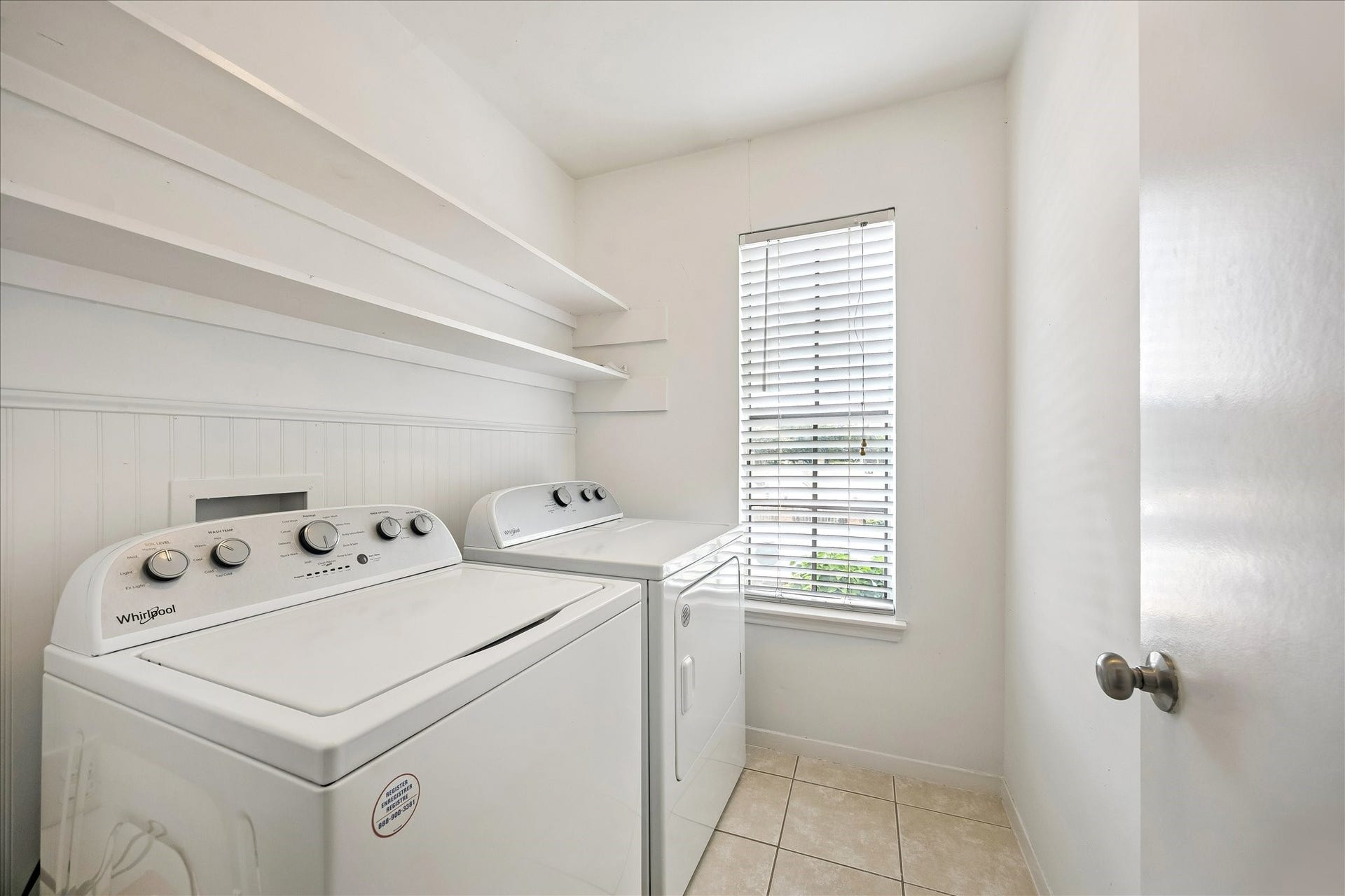 A fuull size washer and dryer included