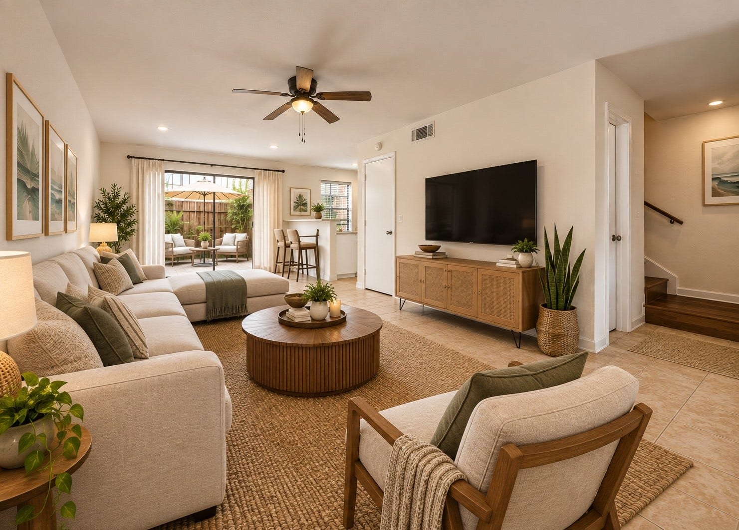 VS. The entry to this wonderful condo.  You have your own private patio and a kitchen that has a huge pantry.