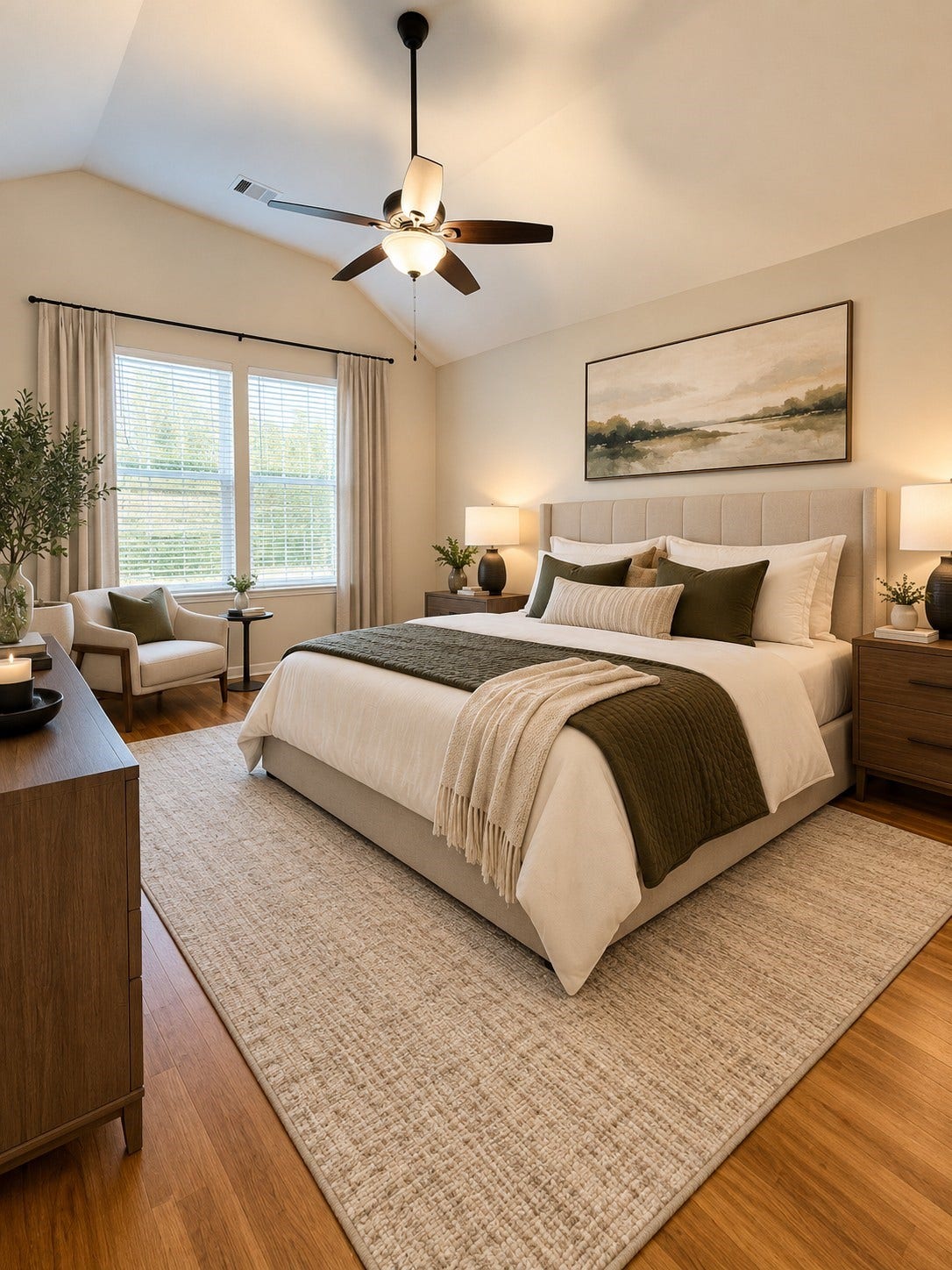 Master bedroom - virtual staged