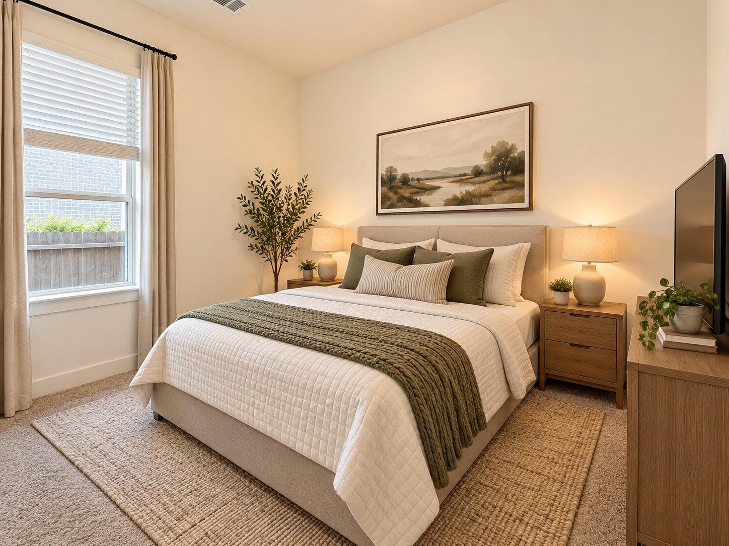 Secondary Bedroom. Virtually staged