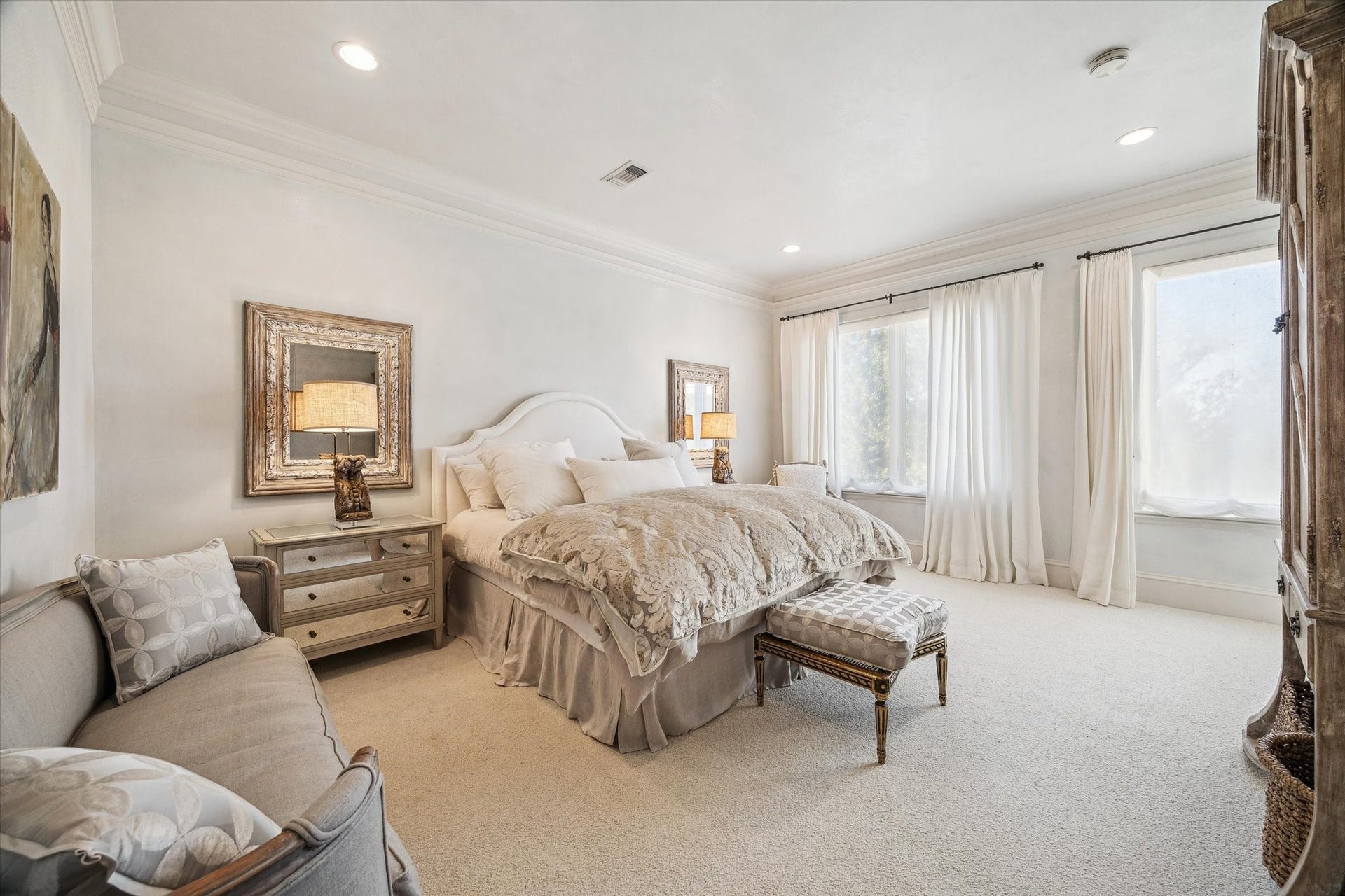 Spacious secondary bedroom on the second floor with en suite bathroom and walk in closet.