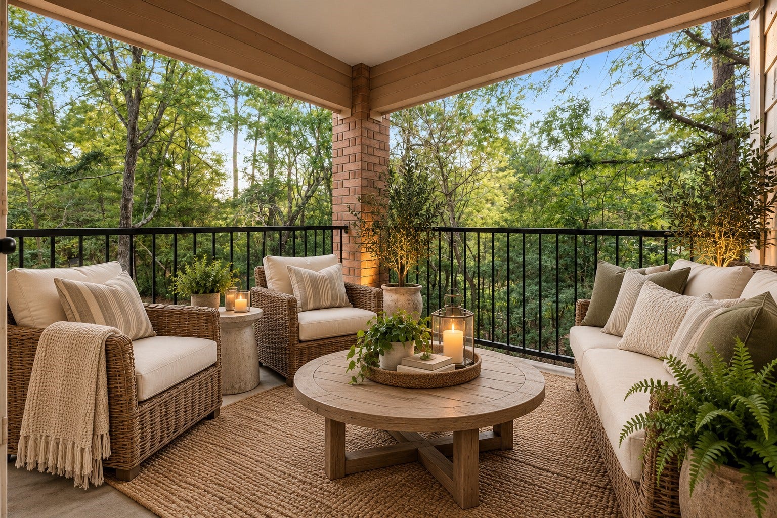 8051 Bay Branch Drive, #423, The Woodlands, TX 77382 Patio space located just off of the dining-living area