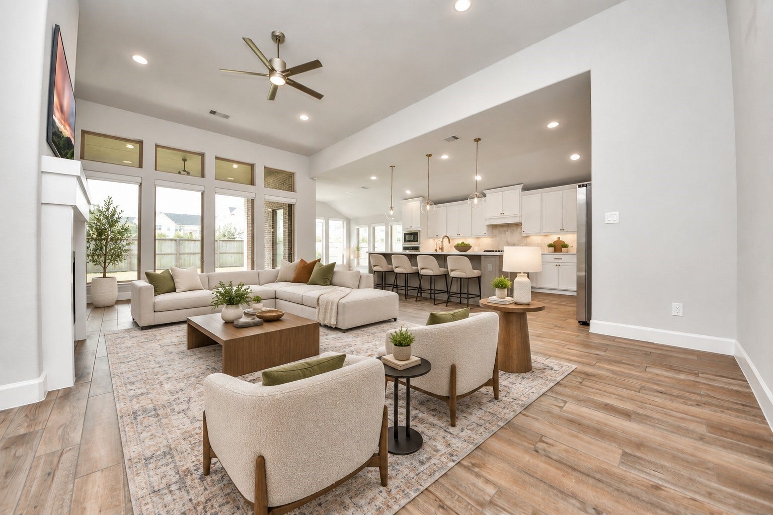 24319 Norwood Groves Drive, Richmond, TX 77469 Virtually staged spacious living room.