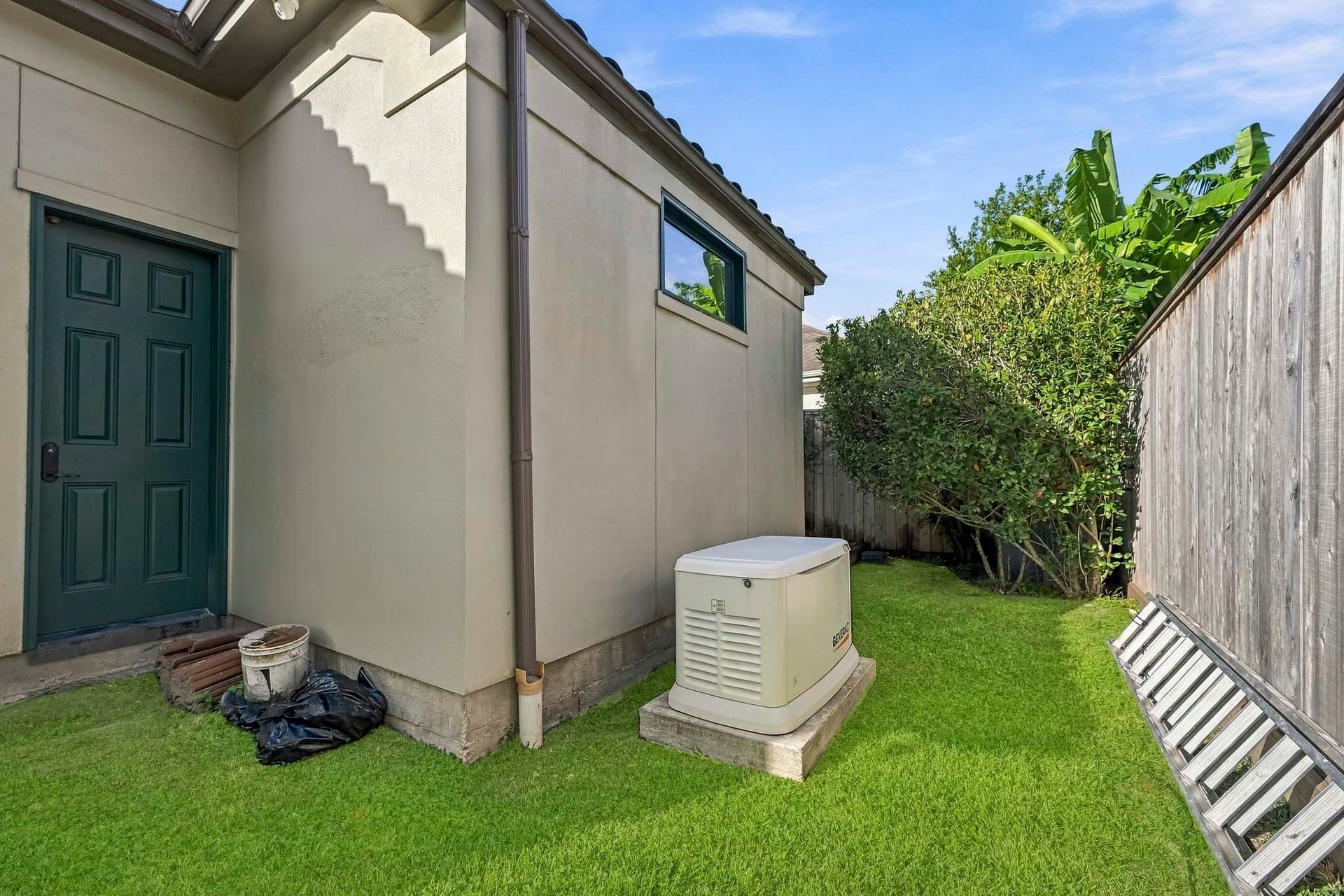 Convenient generator and exterior door access.